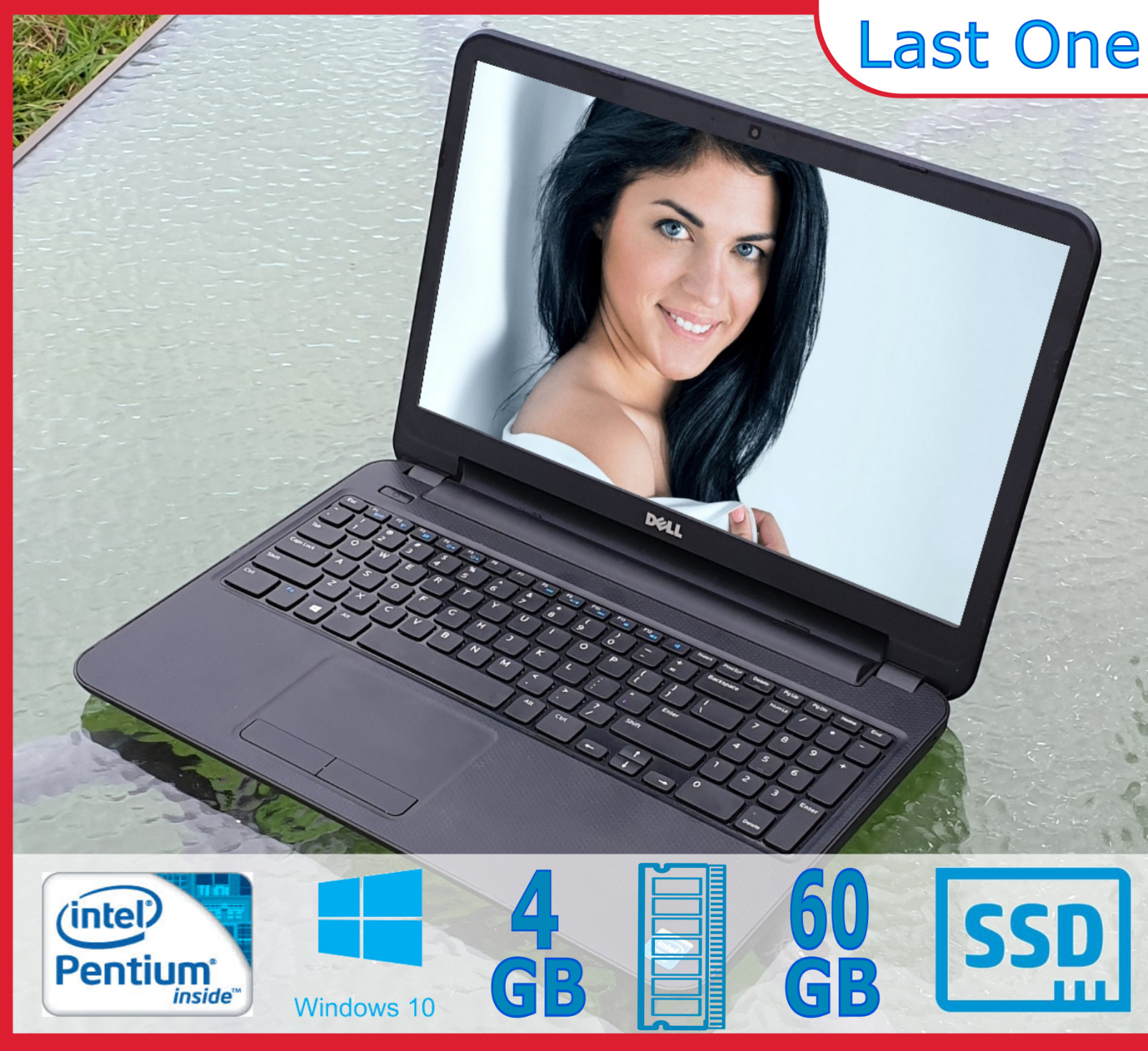 Dell Inspiron 15 3531 15.6″ Intel N2830 @ 2.41GHz 4GB 60GB SSD Windows 10 Office