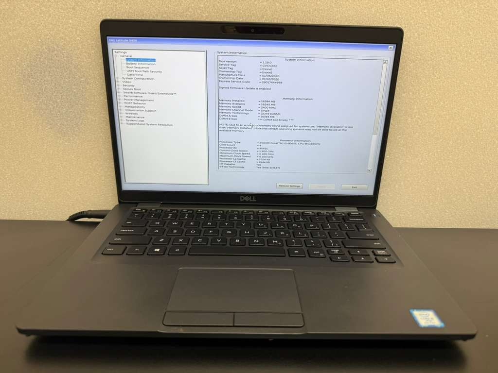 Dell Latitude 5400 i5-8365U 14″ LCD – Powers On – Read desc
