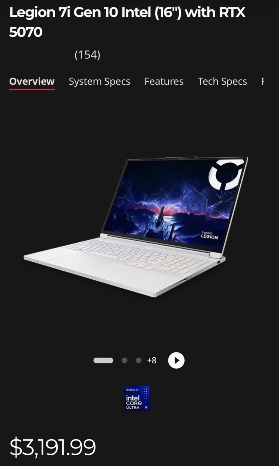 Lenovo Legion 7i Gen 10 Intel 16″ OLED 275 HX RTX 5070 1TB SSD 32GB RAM