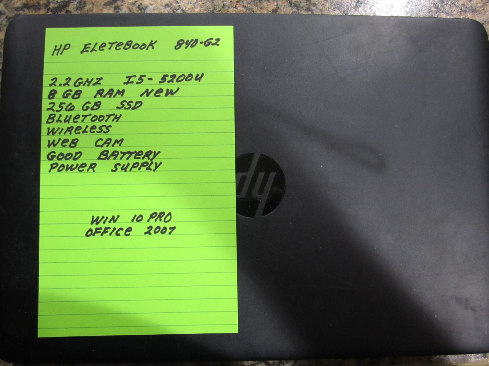 HP EliteBook 840 G2 Laptop Core i5 2.2 GHz 8GB RAM 256GB SSD Win 10 Pro