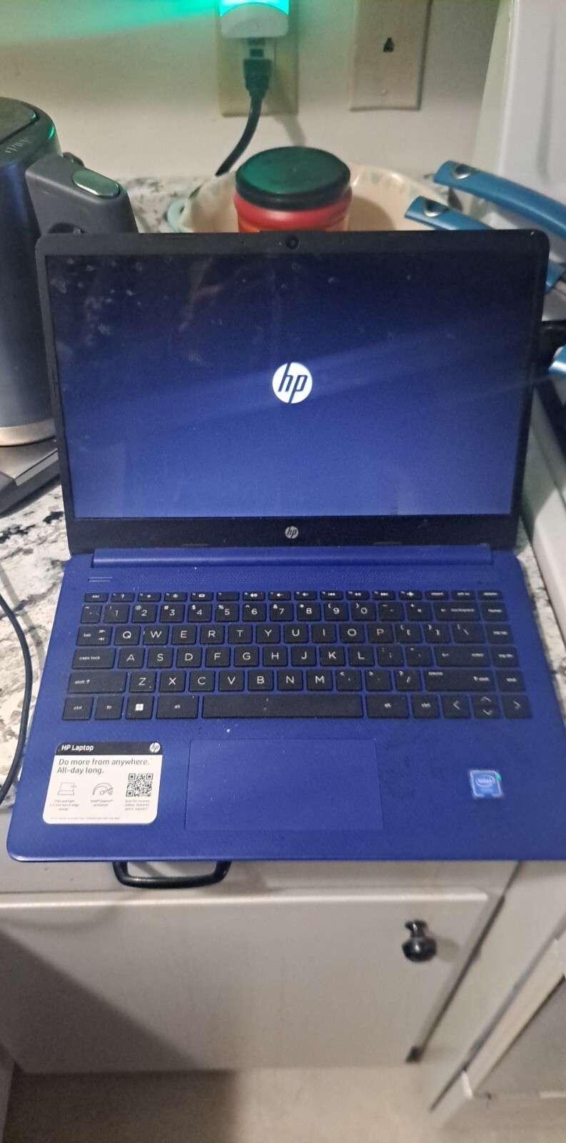 HP 14″ (64GB SSD, Intel Celeron N, 1.1 GHz, 4GB) Laptop – Indigo Blue…