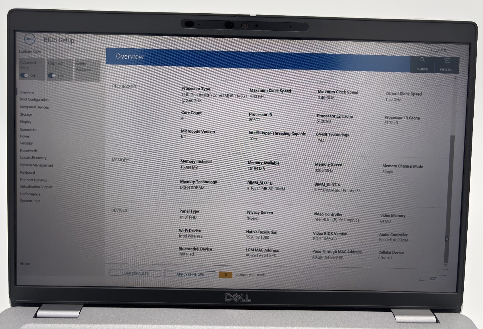 Dell Latitude 5420 14″ i5-1145G7 16GB Ram 256GB SSD Windows 11 Pro Laptop