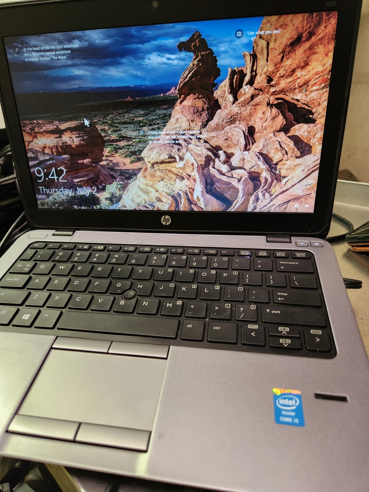 HP EliteBook 820 G1 Intel Core i5-4200U 8GB 500GB HDD W10/Good Battery & AC Pwr