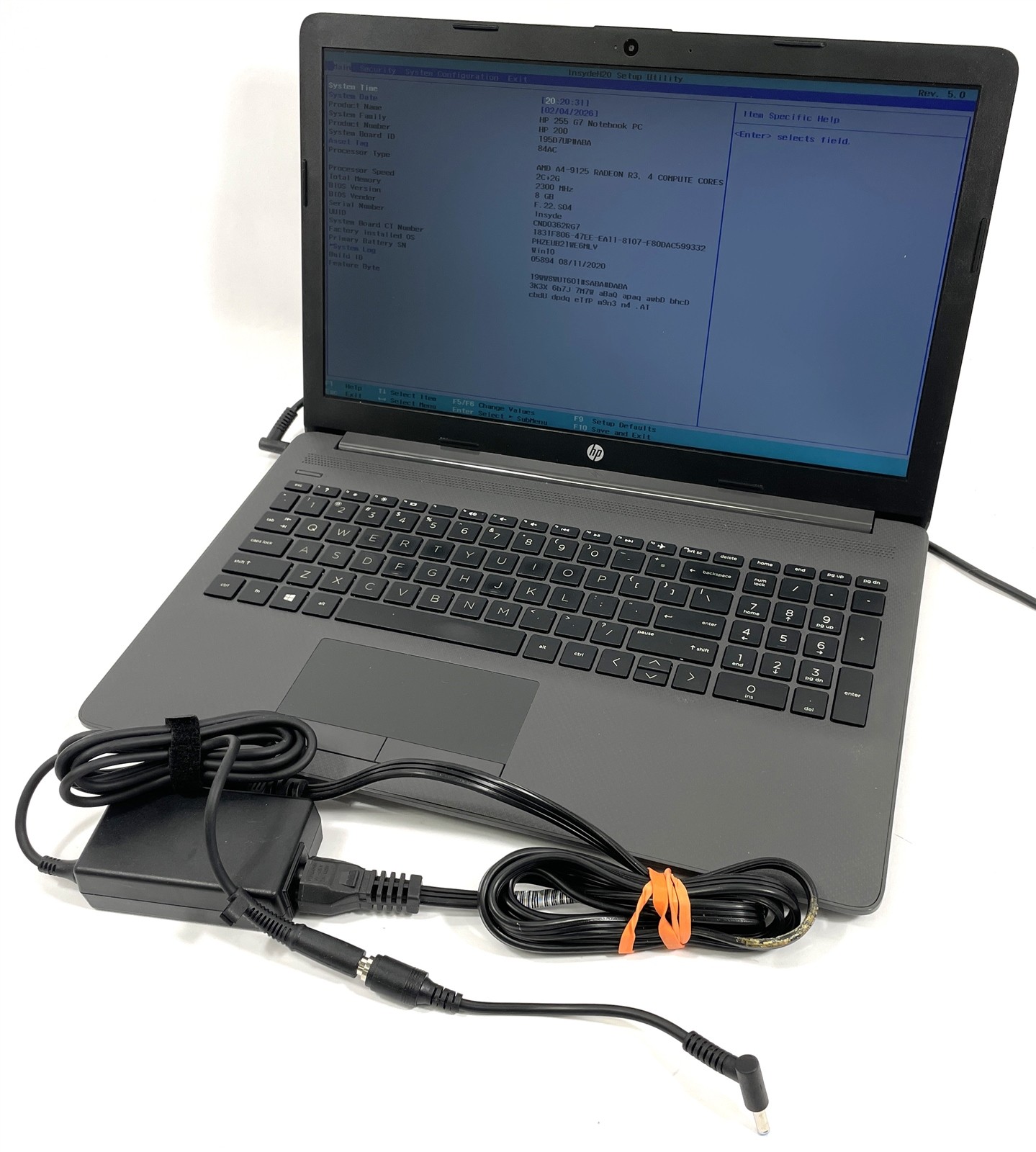 HP Notebook 255 G7 Laptop A4-9125 256GB SSD 8GB RAM Radeon R3 – NO OS