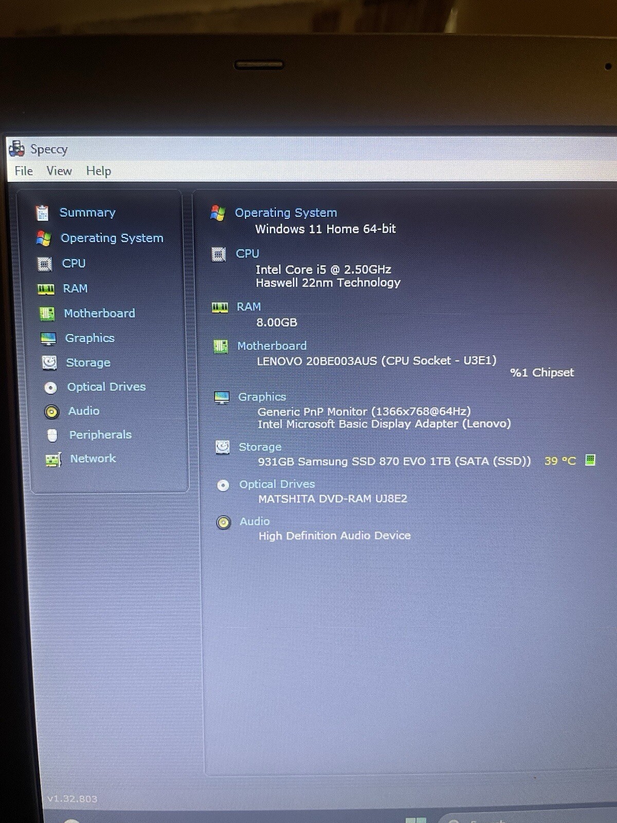 Thinkpad t540P 15.6” core i5-4200m 8GB ram/ 500GB HDD