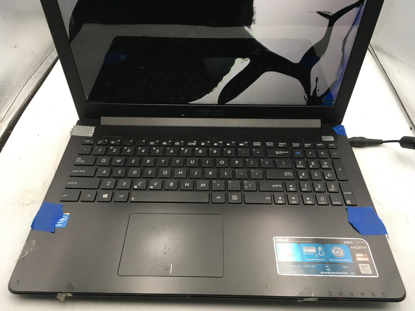 ASUS X502C – FOR PARTS/REPAIR – INTEL DUAL CORE 1.5GHZ – 4GB RAM – READ DESC -BB