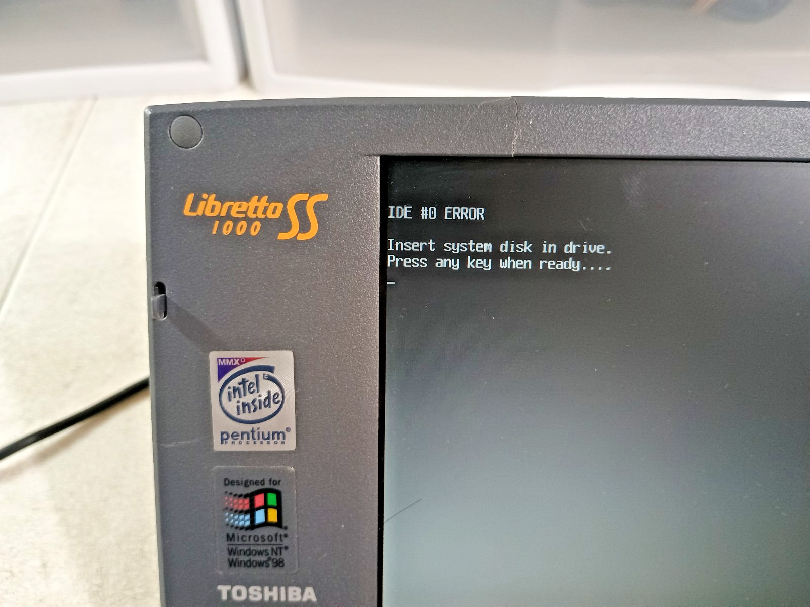 Toshiba Libretto SS1000 Intel 166MHz MMX 32 MB RAM *PARTS/REPAIR* AS IS USA SHIP