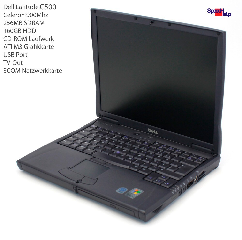 Dell Latitude C500 Notebook Laptop Windows 98 Parallel Lpt Celeron 900MHz 160GB