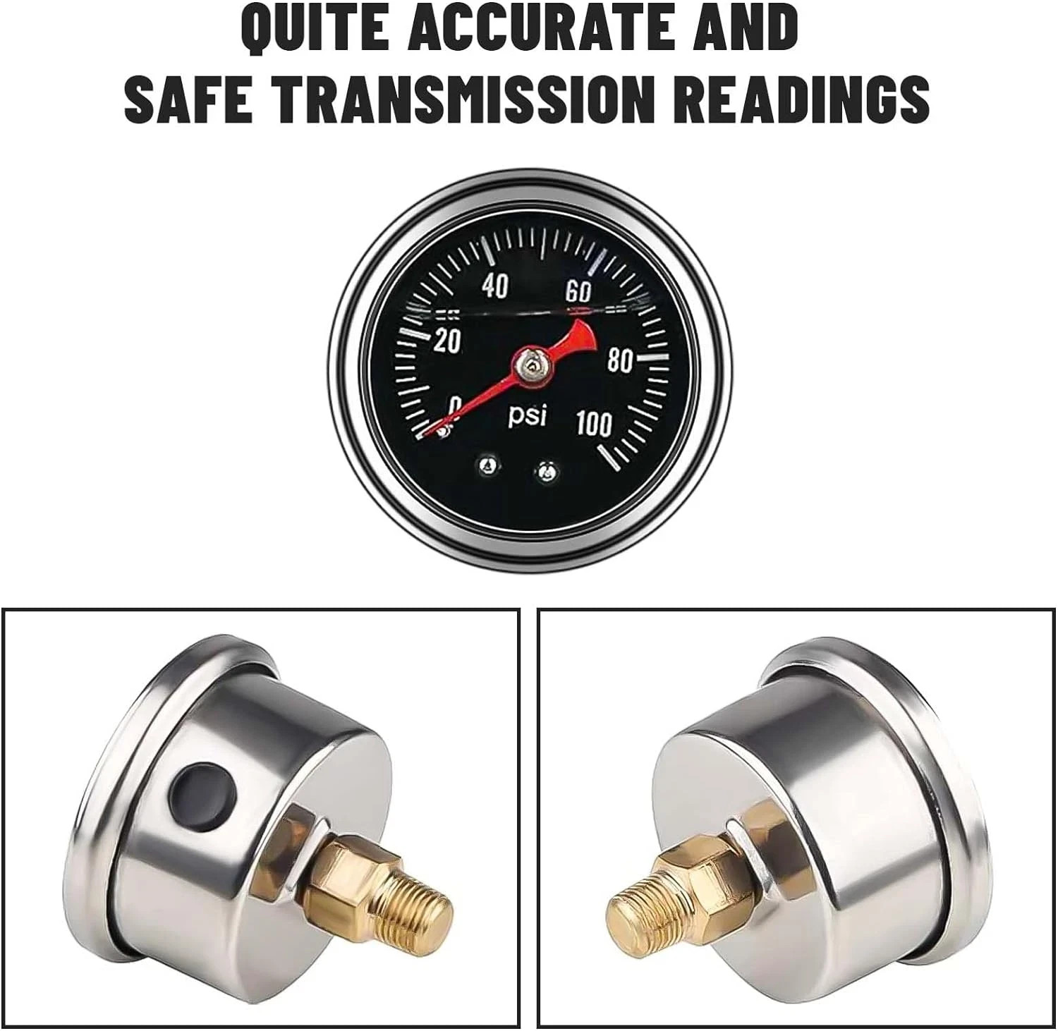 EFI Fuel Pressure Regulator Kit with Bypass Return 0-100Psi Pressure Gauge AN6-6