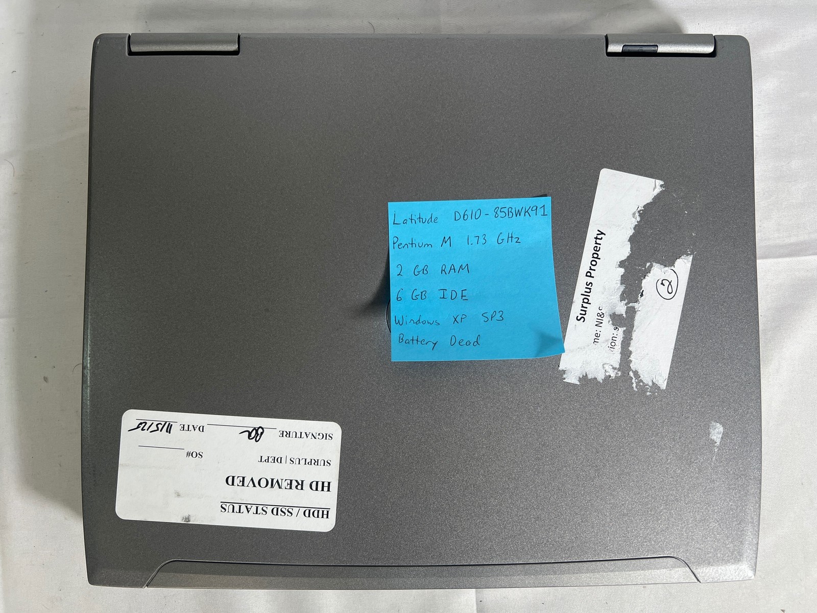 Dell Latitude D610 Pentium M 1.73GHz 2GB 14.1″ No Charger