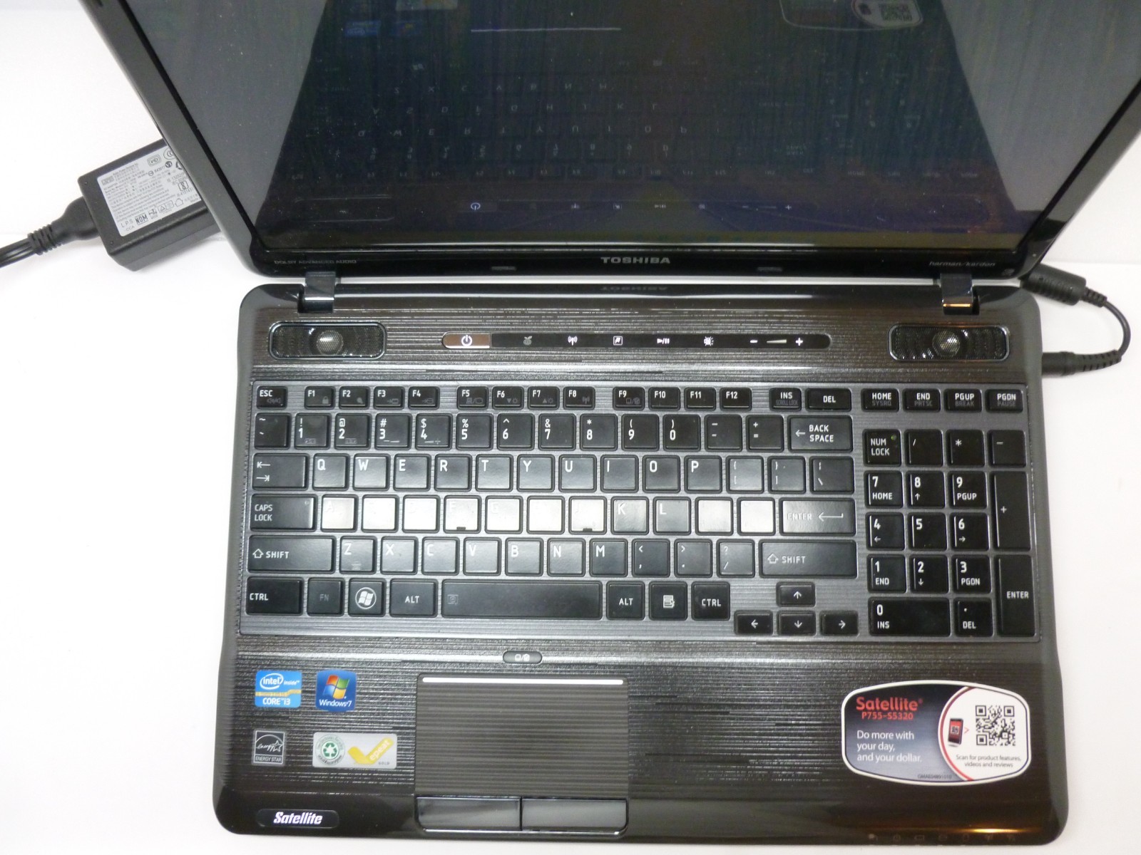 Toshiba Satellite P755 W11H 15.6″ Core i3 2330M 6g 120gb SSD WIFI AC no batt