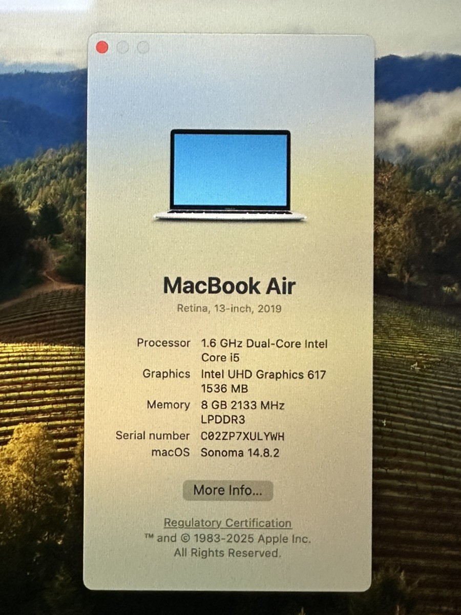 Apple MacBook Air 2019 (AS-IS/PARTS) -13″, i5 8th Gen, 8GB, 256GB, (PD1124865)