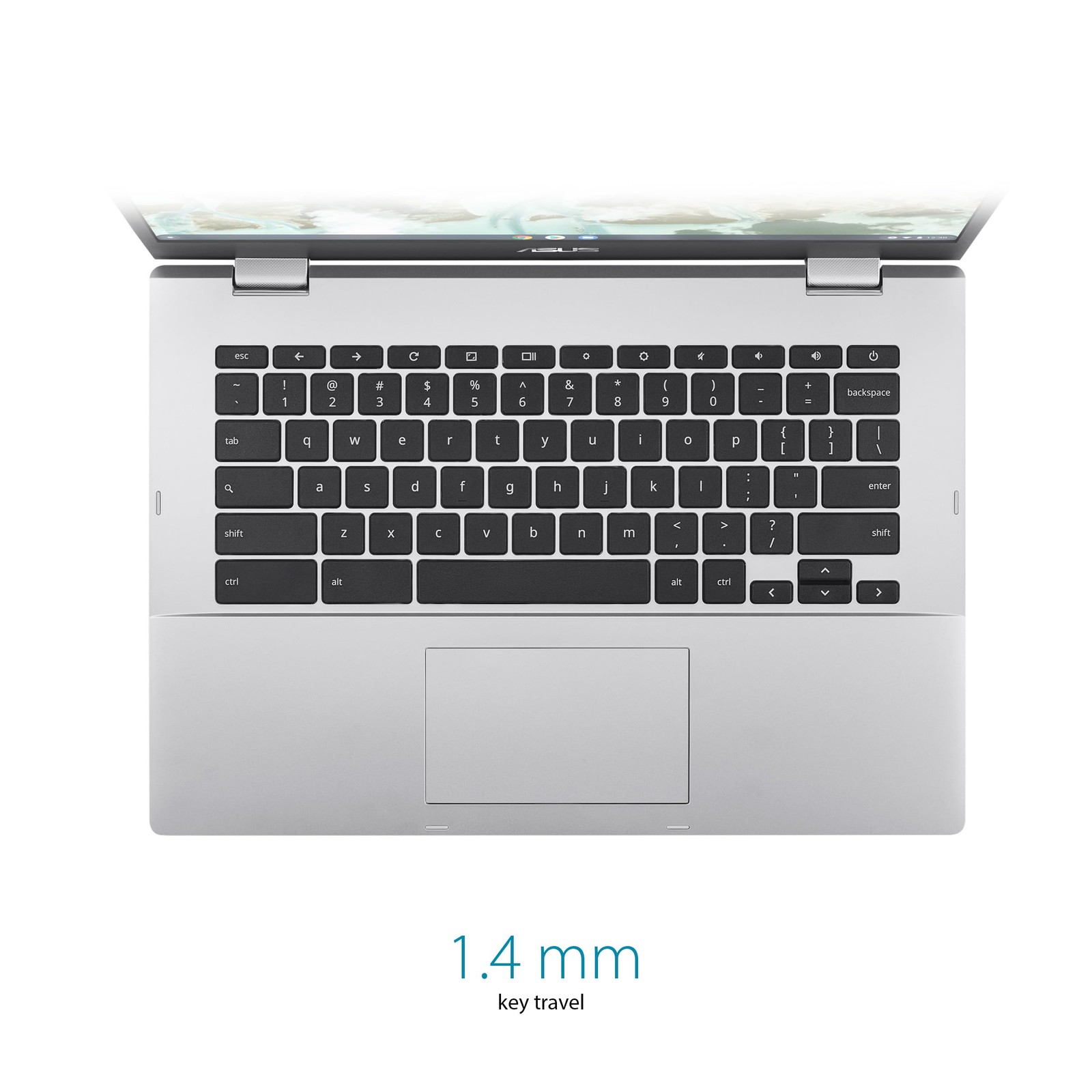 ASUS Chromebook CX1, 14″ FHD, 64GB Storage, ChromeOS, Transparent Silver *READ