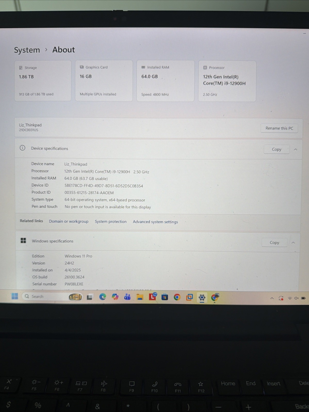 Lenovo ThinkPad P1 Gen 5 2.50 i9-12800H 64GB 2TB NVIDIA® RTX™ A5500 16GB