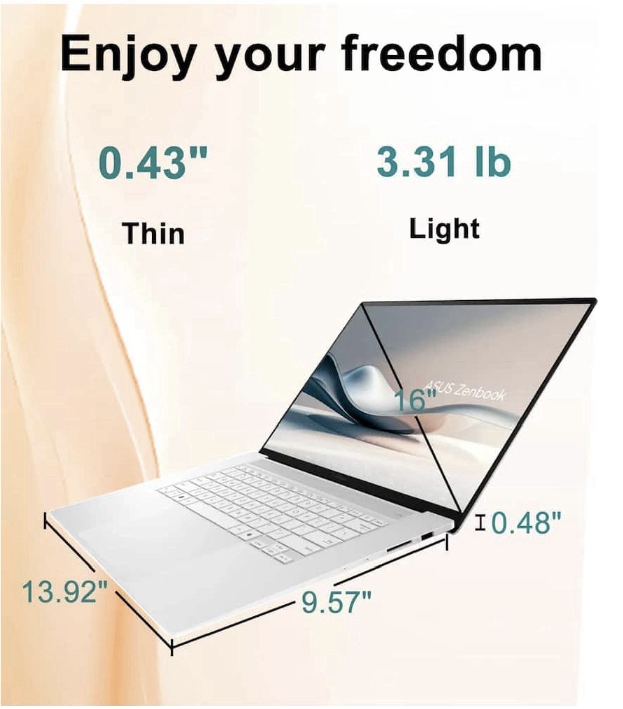 ASUS Zenbook 16″ 3K 120Hz OLED Touch Ryzen AI 9 24GB 2TB SSD W11 Pro Silver