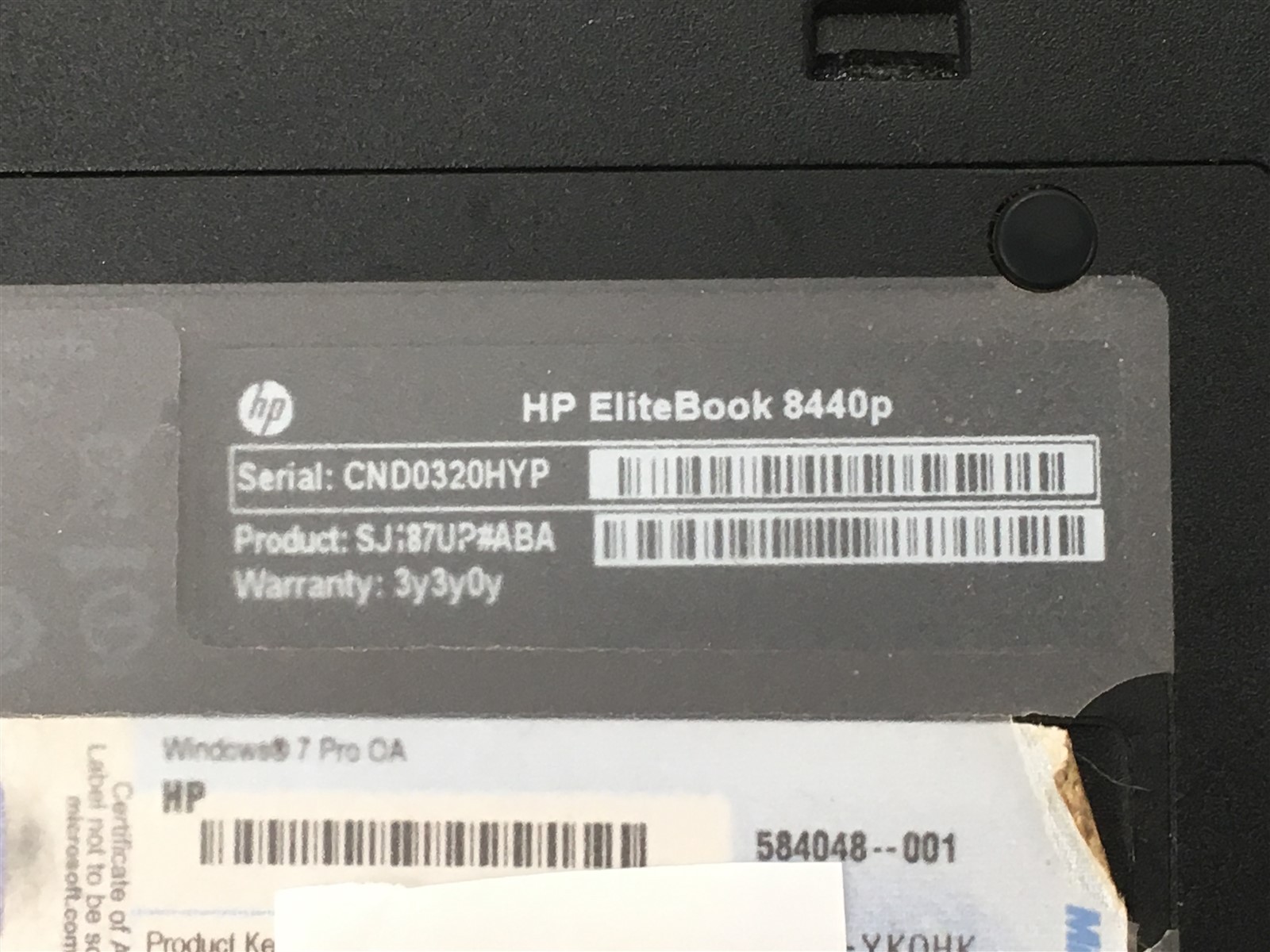 HP EliteBook 8440p Laptop i5M 540 4GB RAM 2.53GHz No HDD No OS 14″