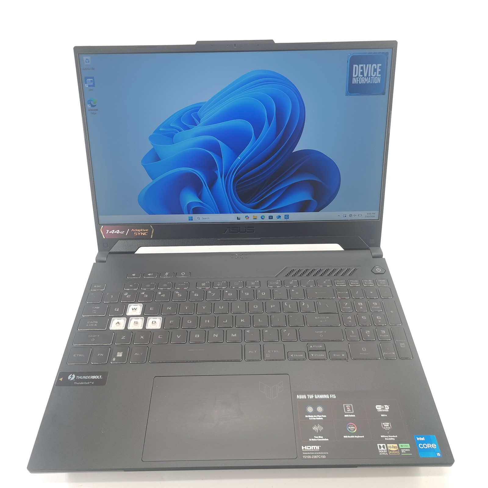 Asus TUF F15 FX507Z 15.6″ i5-12500H 8GB RAM 512GB SSD GeForce RTX 3050