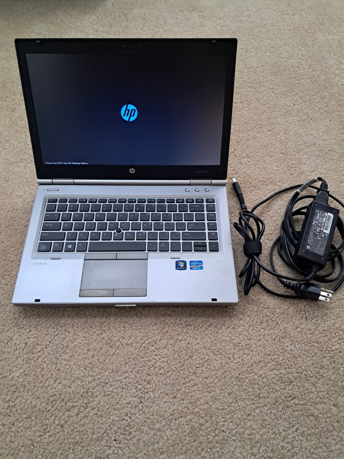 HP EliteBook 8470p 14″ Intel Core i5 Win7 Pro Webcam Wi-Fi Silver