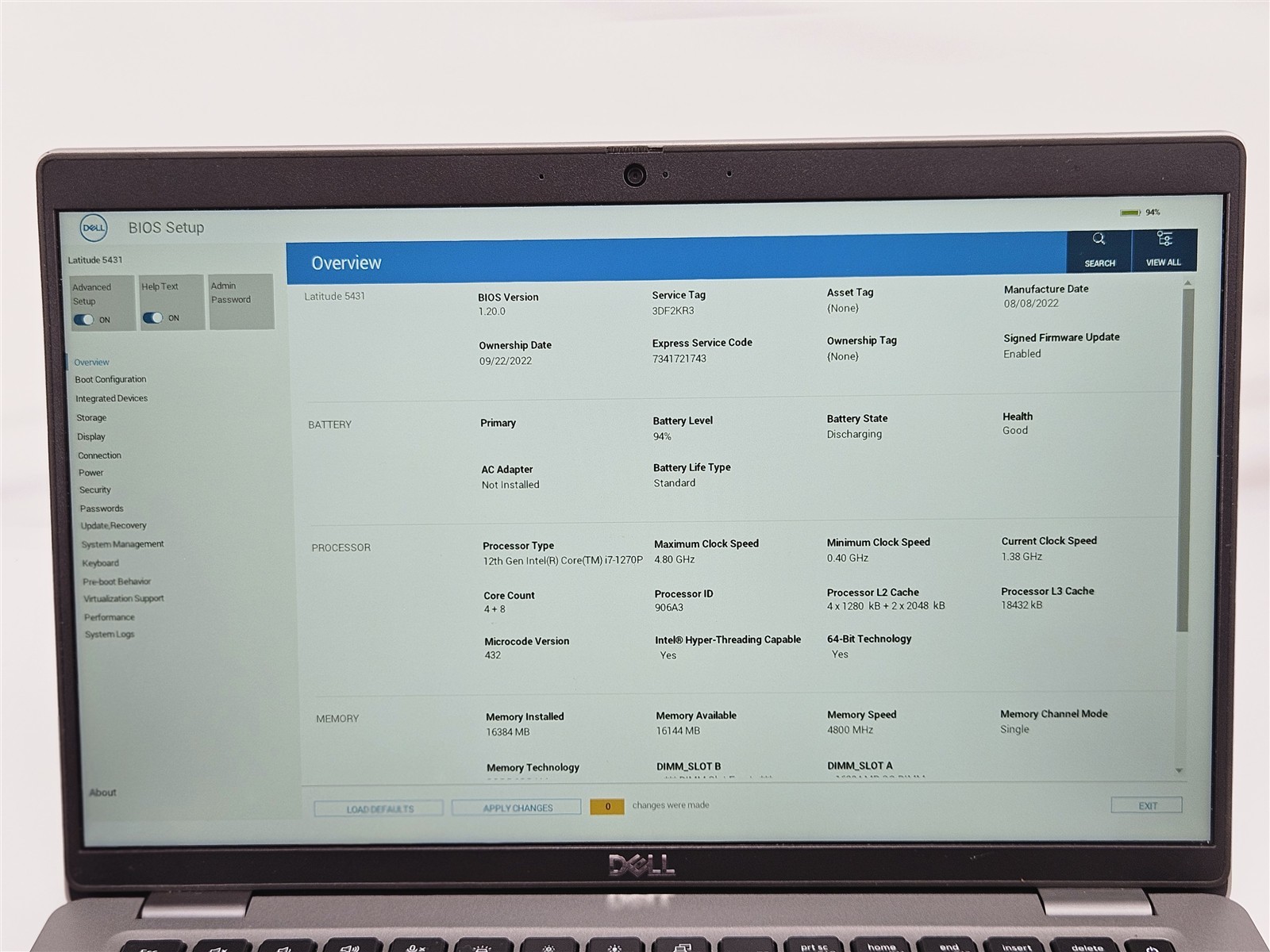 Dell Latitude 5431 i7-1270P 16GB 256GB SSD 14″ FHD Backlit Keyboard