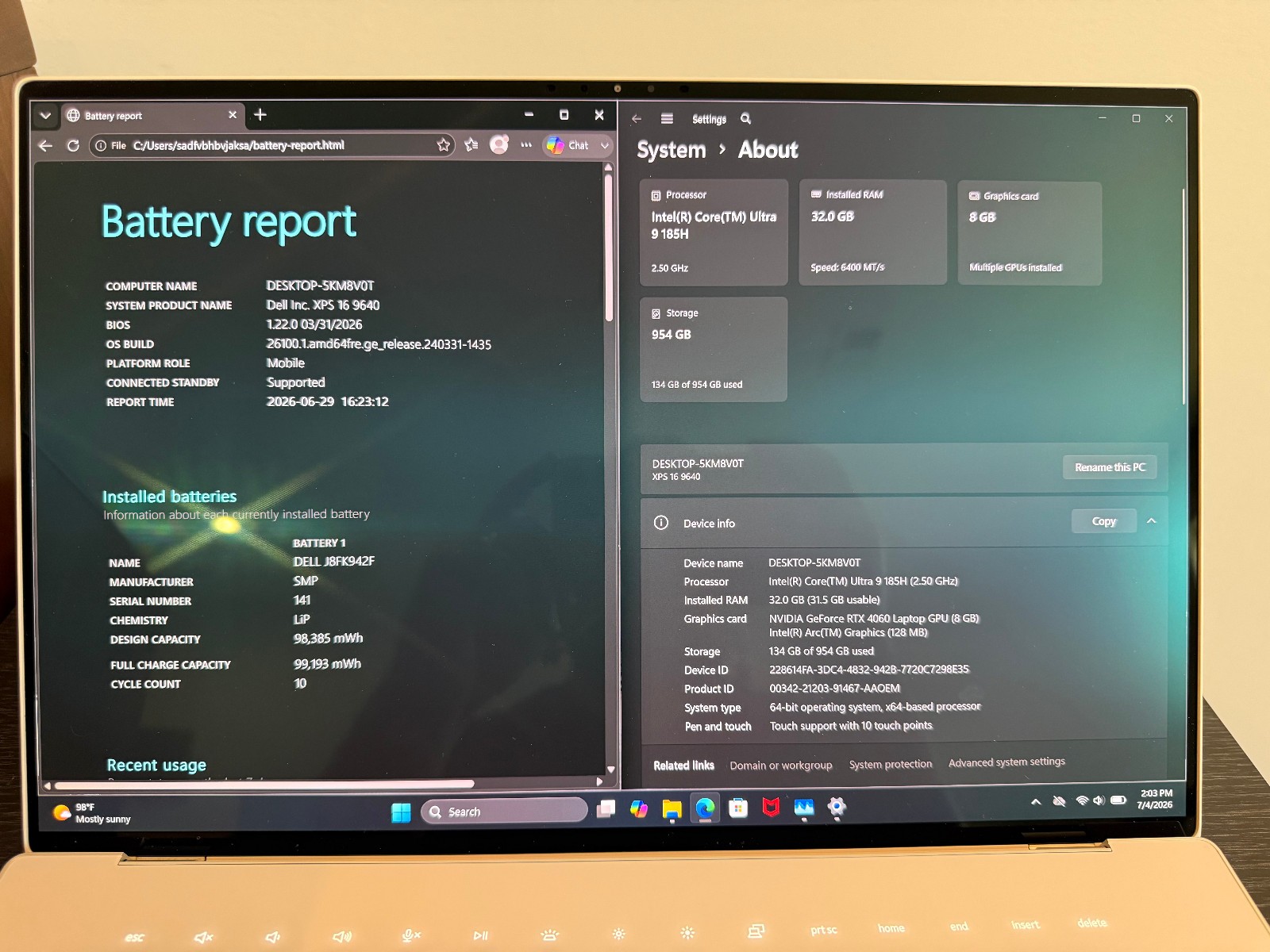 Dell XPS 16 9640 4K OLED Touch (Core Ultra 9 185H, 32GB/1TB, RTX 4060) #8