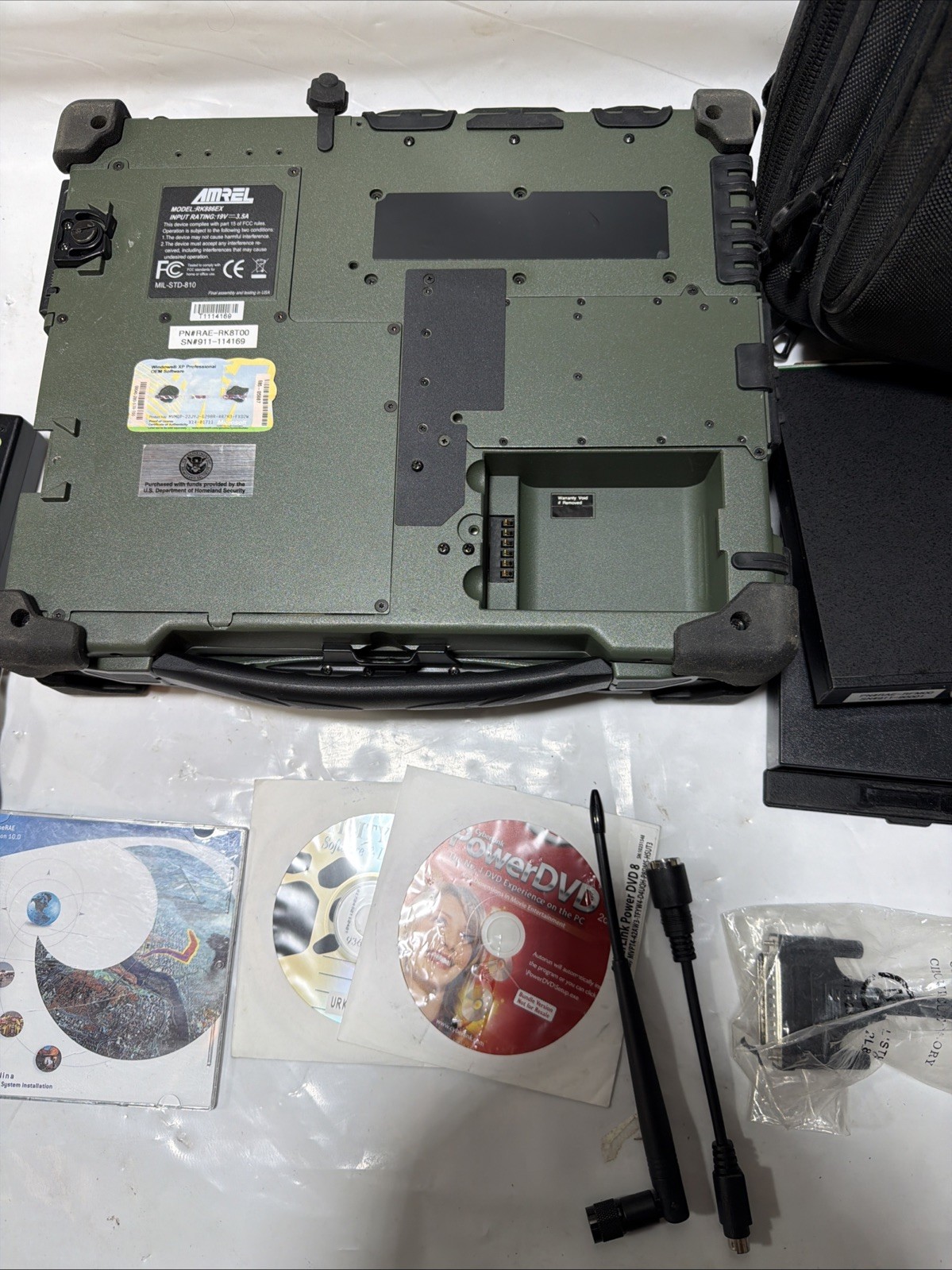 Military Laptop AMREL RK886EX With Accessories And Bag