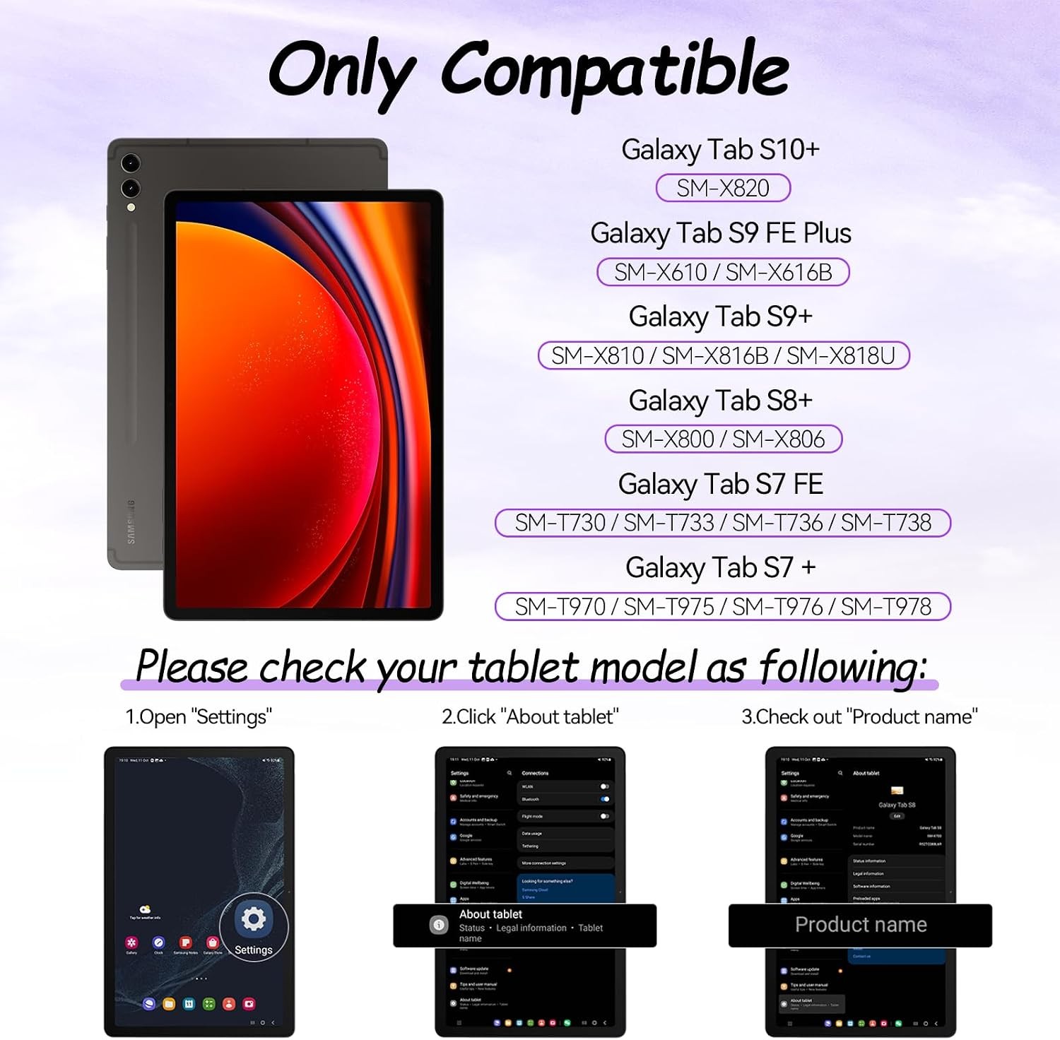 Matte Anti-Glare 2 Pack Screen Protectors for Samsung Galaxy Tab S10 Plus/S9 Plu