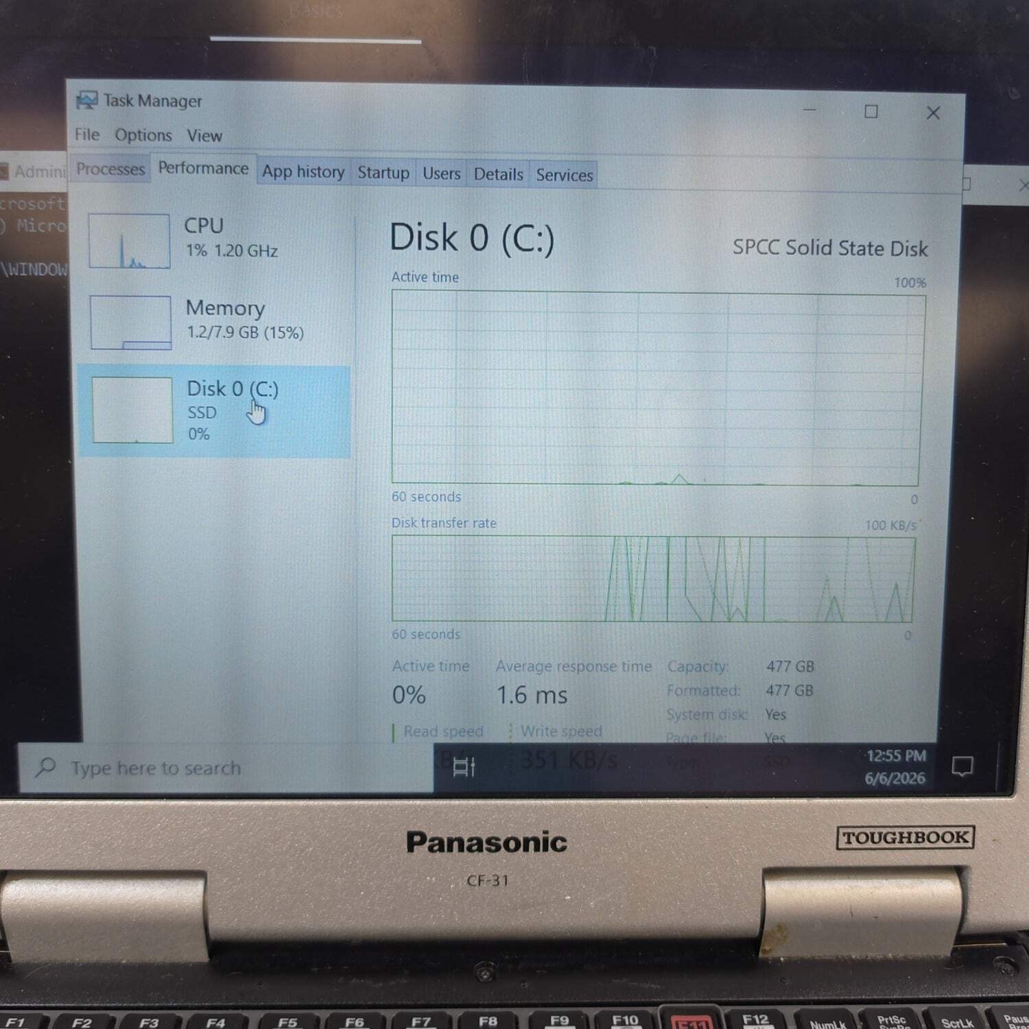 Panasonic Toughbook CF-31 13.1″ i5-3340M 2.7GHz 8GB RAM 512GB SSD AMD Radeon 520