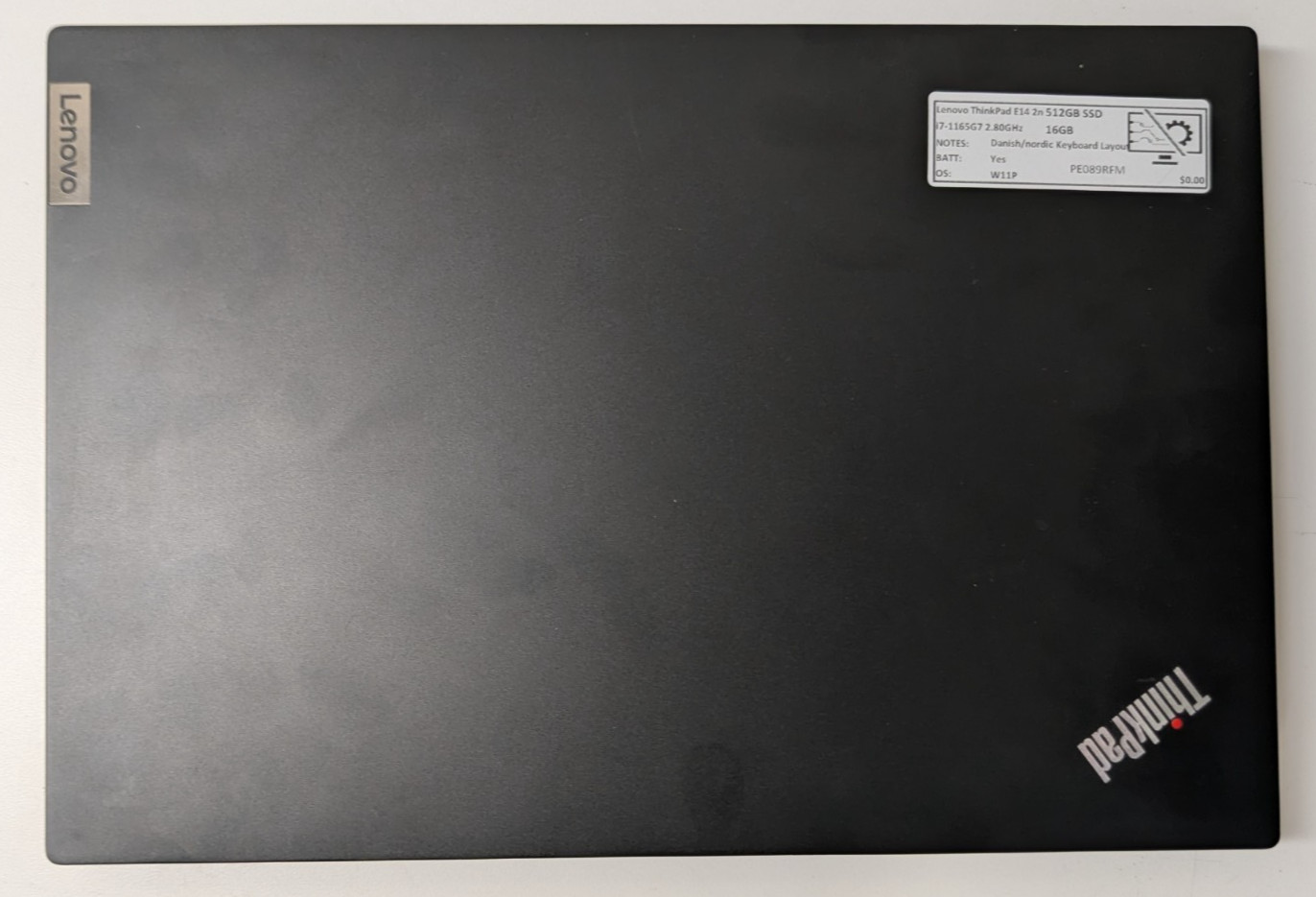 Lenovo ThinkPad E14 Gen 2 14″ i7-1165G7 2.80GHz 16GB 512GB SSD W11P P0E89RFM