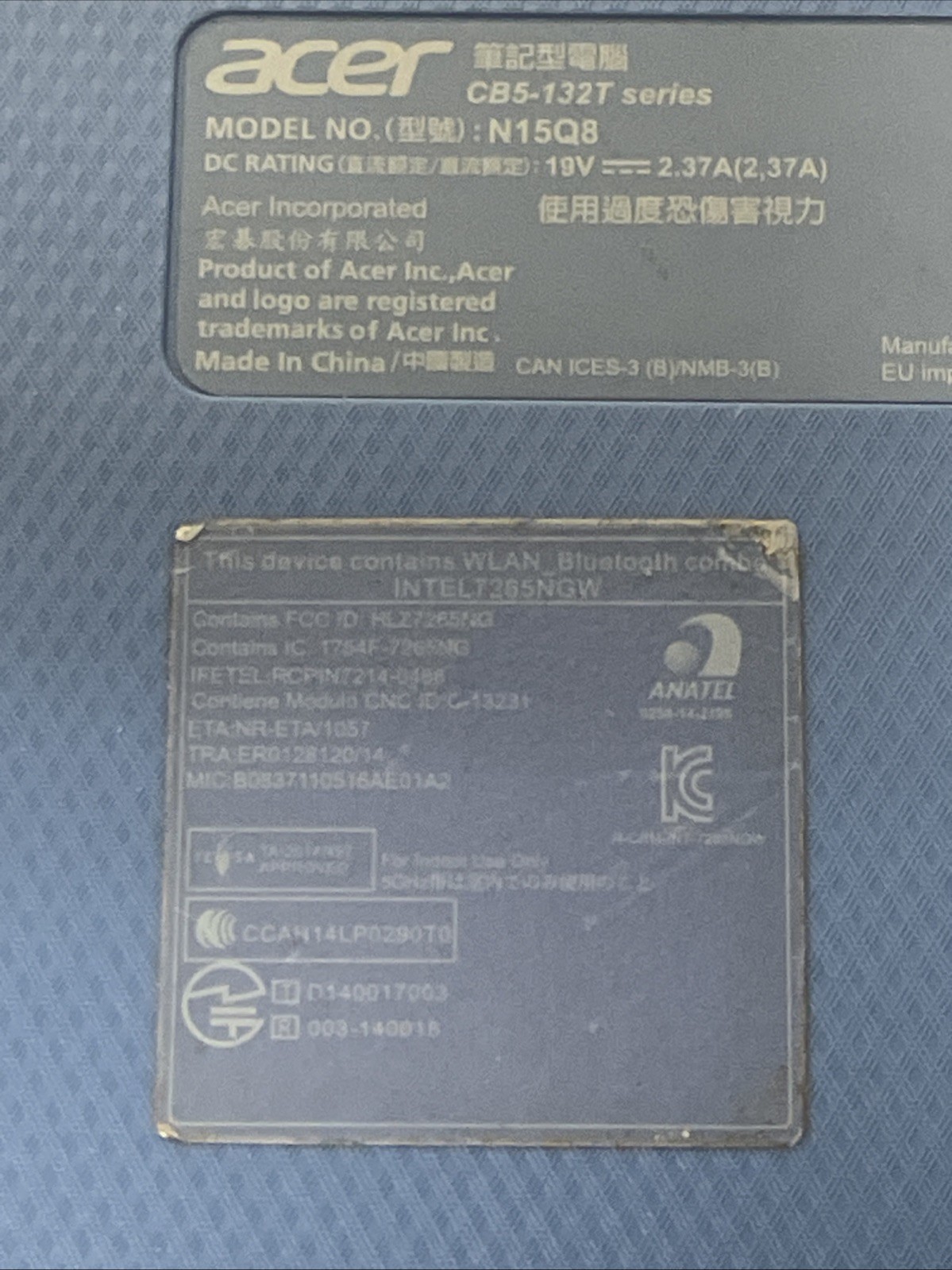 ACER Touch Chromebook R11 Laptop CB5-132T N15Q8 -NO CHARGER -PARTS & REPAIR ONLY