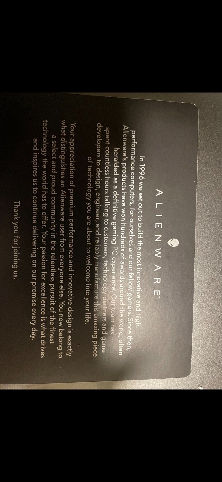 Alien Ware Gaming Laptop Untouched Selling For About 3.6 But Were Going Lower