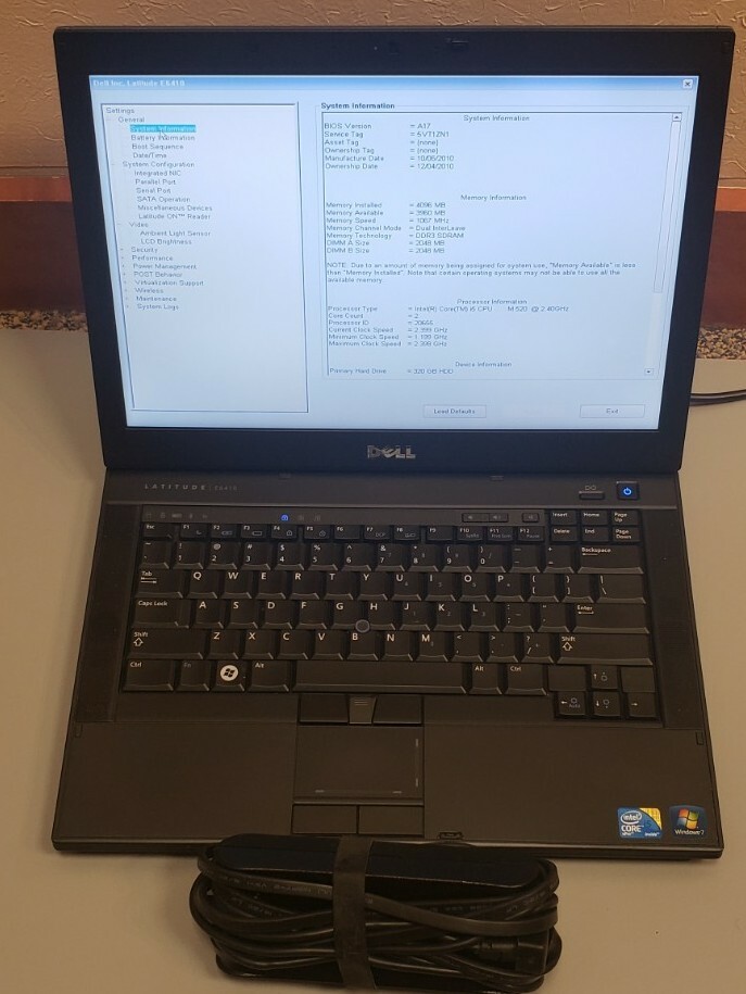 Dell Latitude E6410 Core i5 M520 4GB RAM 320GB HDD WEBCAM BLUETOOTH 1440 x 900