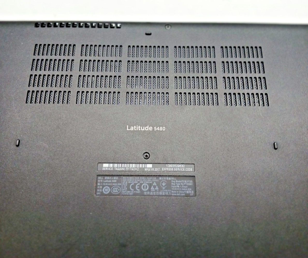 14″ DELL LATITUDE 5480 Intel i5-7440HQ @ 2.80GHz 8 GB DDR4 RAM 128 GB SSD, NO OS