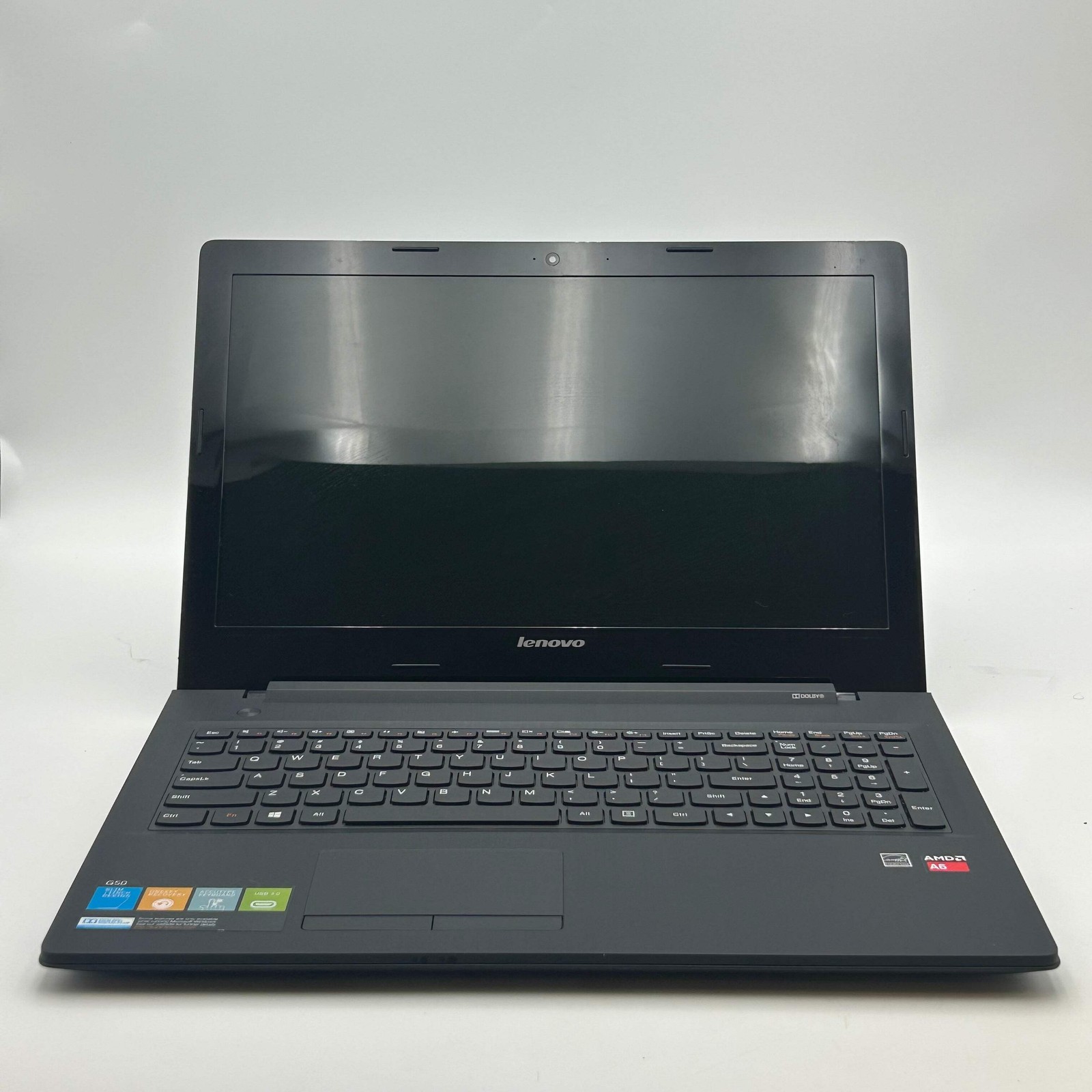Lenovo G50-45 80E3 Laptop – Broken – Black -112GB Hard Drive, AMD A6, 11GB RAM