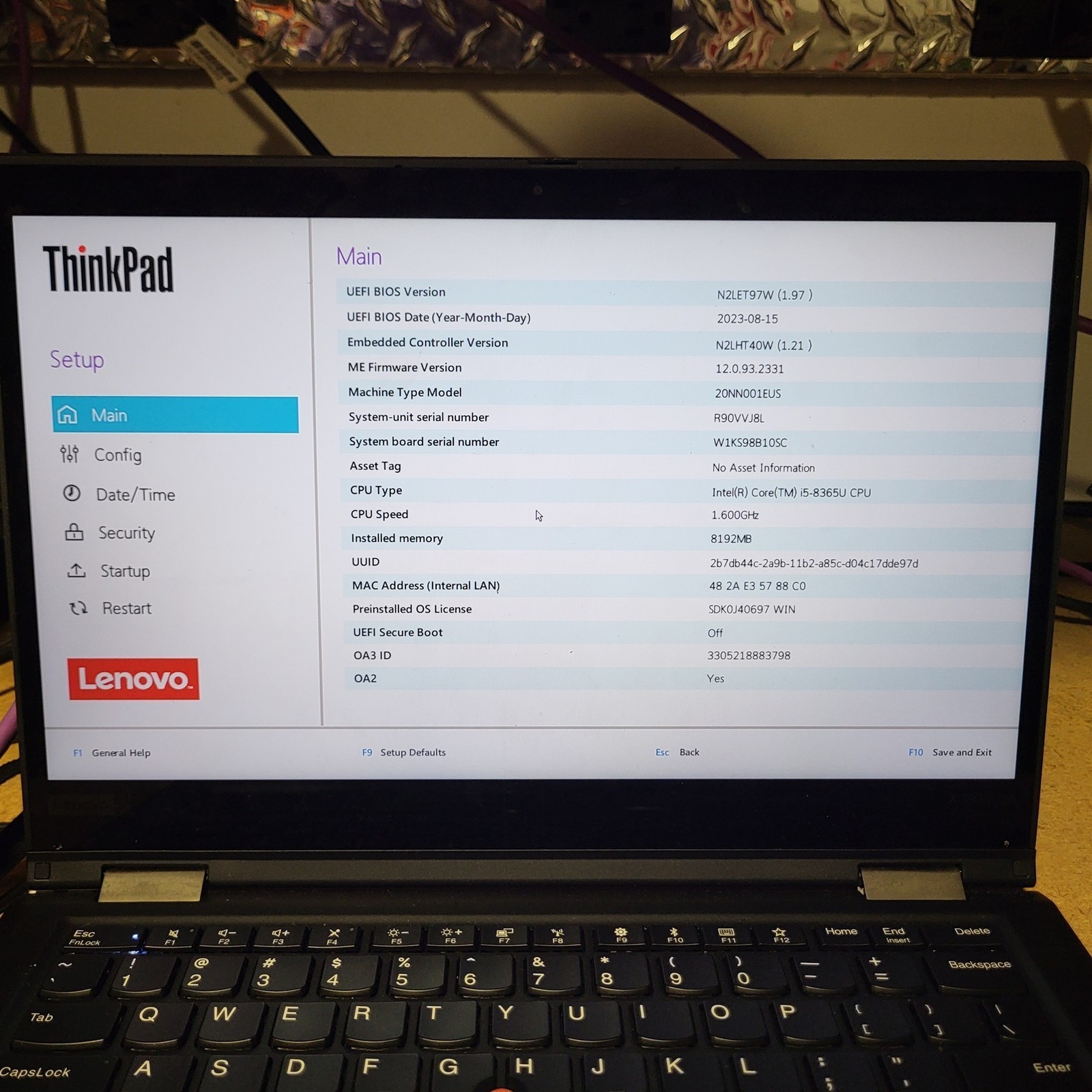 Scratched Glass Lenovo ThinkPad X390 Yoga Intel i5-8365U 1.6GHz 8GB 256GB SSD