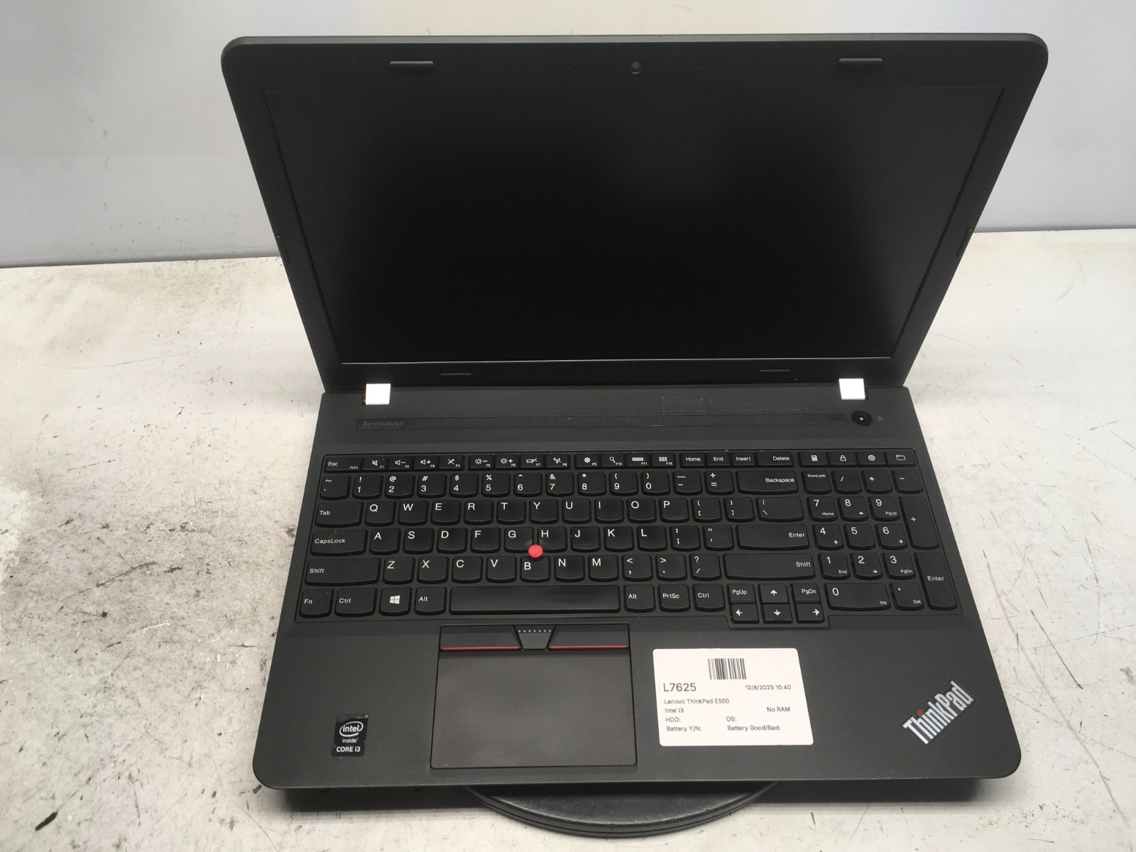 Lenovo ThinkPad E550 Intel i3 No RAM NO HDD