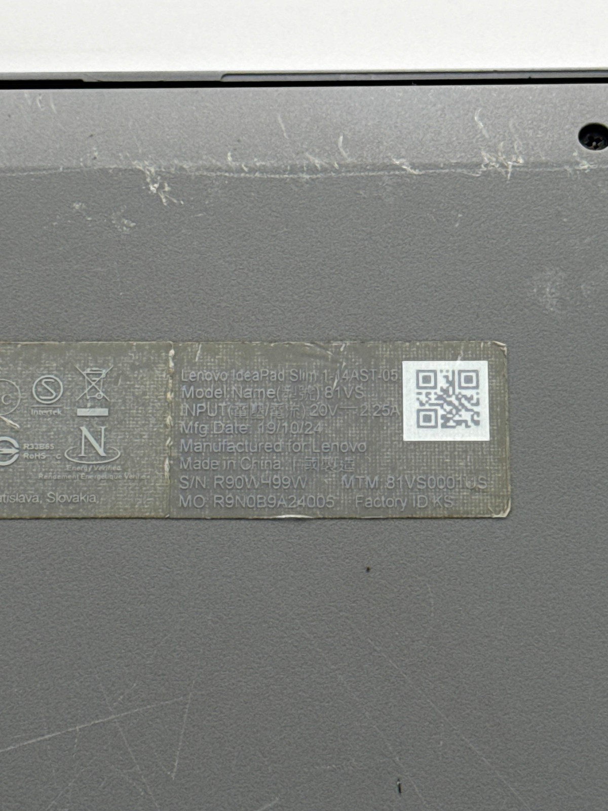 Lenovo IdeaPad Slim 1 14AST 05 14″ – For parts, No power