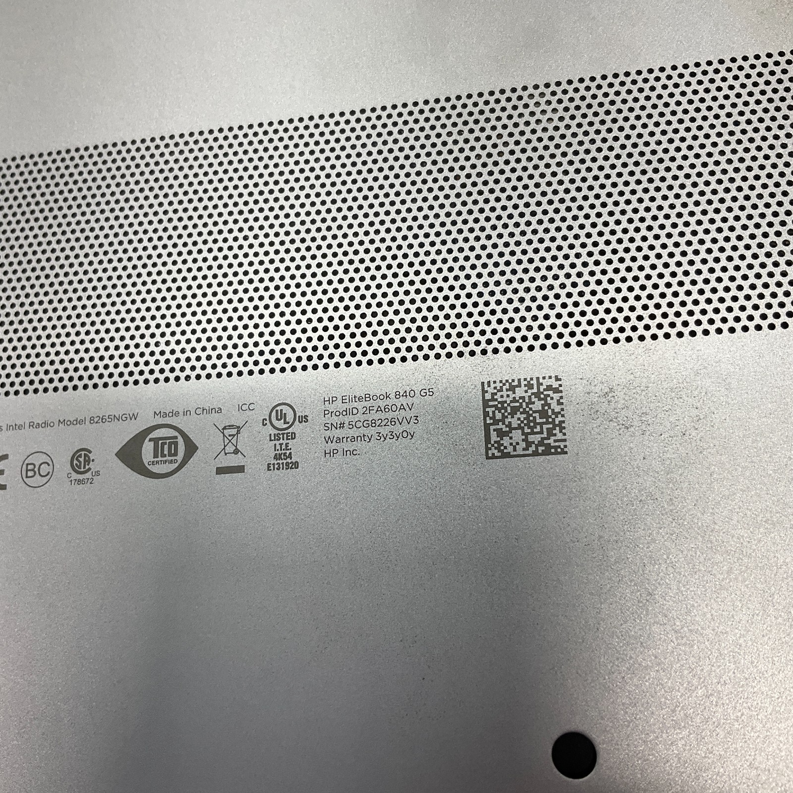 HP EliteBook 840 G5 i5-7300U 2.60GHz Laptop FOR PARTS ONLY AS IS READ ISSUE