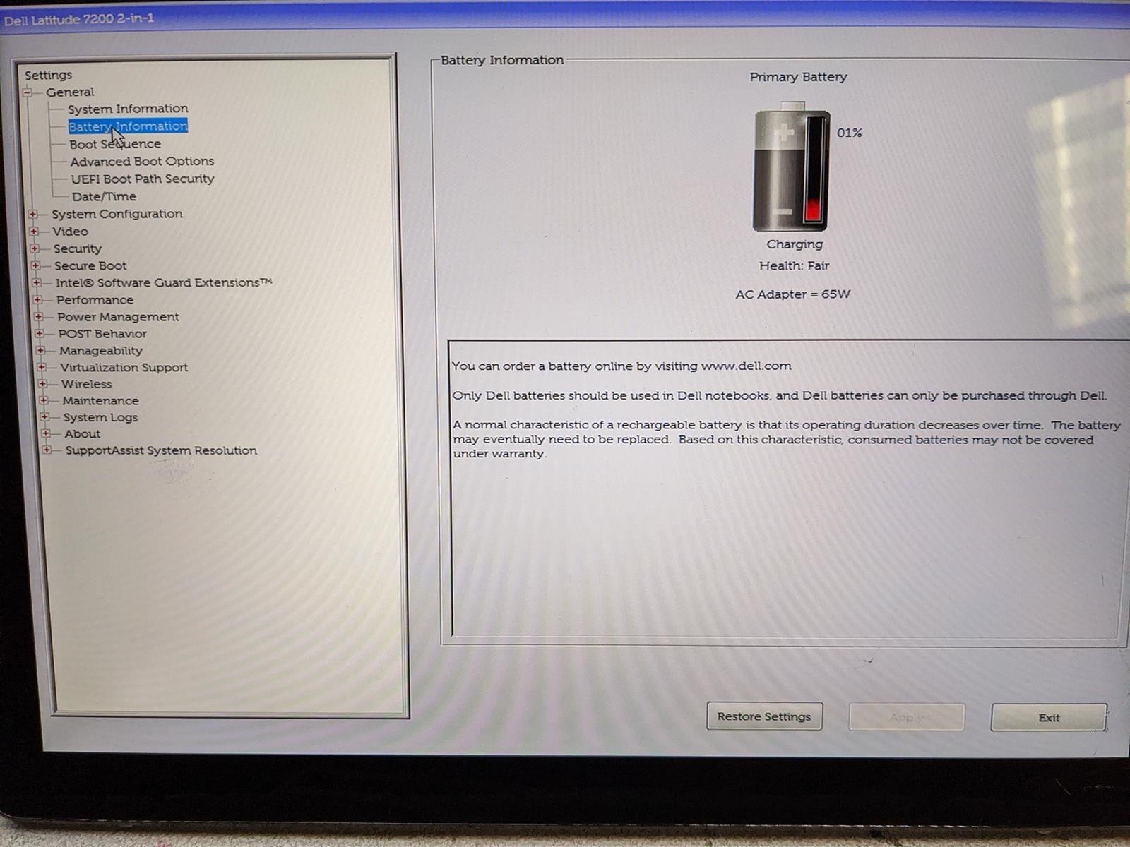 DELL LATITUDE 7200 2-IN-1 i5-8365U @ 1.60GHz, 8GB RAM, NO HDD/OS – (FOR PARTS)