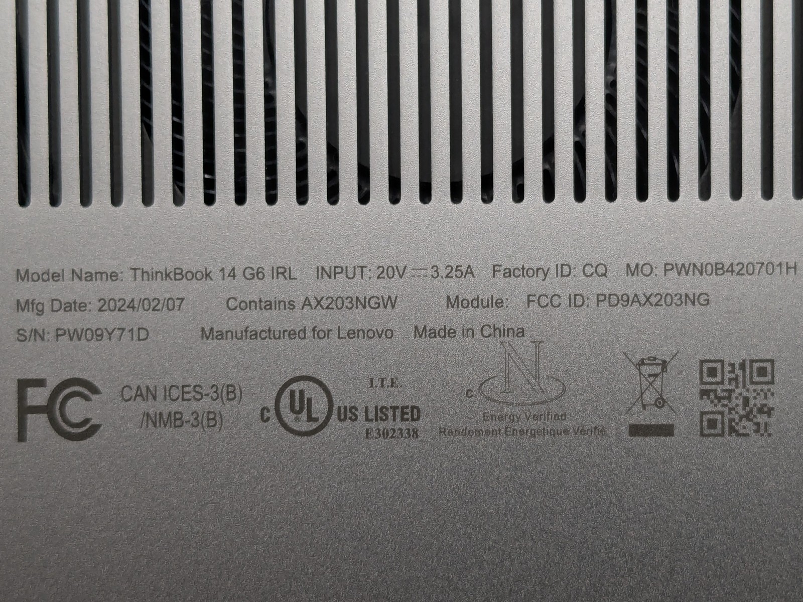 Lenovo ThinkBook 14 G6 IRL 14″ FHD+ i7-1355U Webcam Motherboard Palmrest *READ*