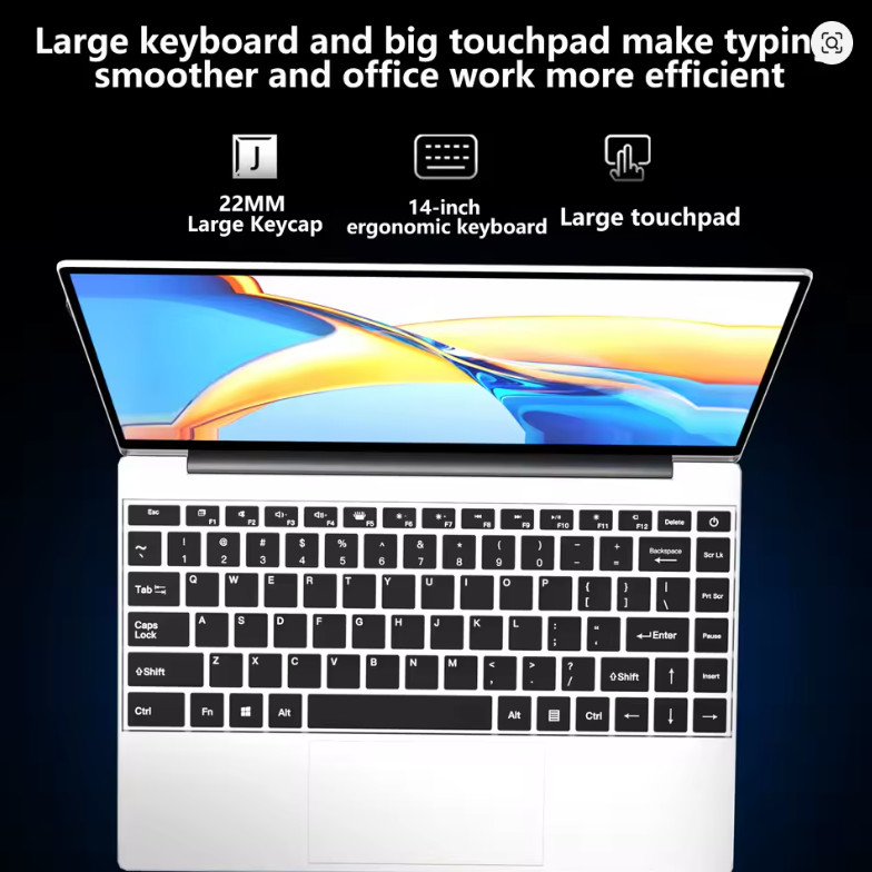 LENO 14.1″Ultra Slim Laptop Windows11 16GB 2TB SSD Intel 4405U 1920*1080
