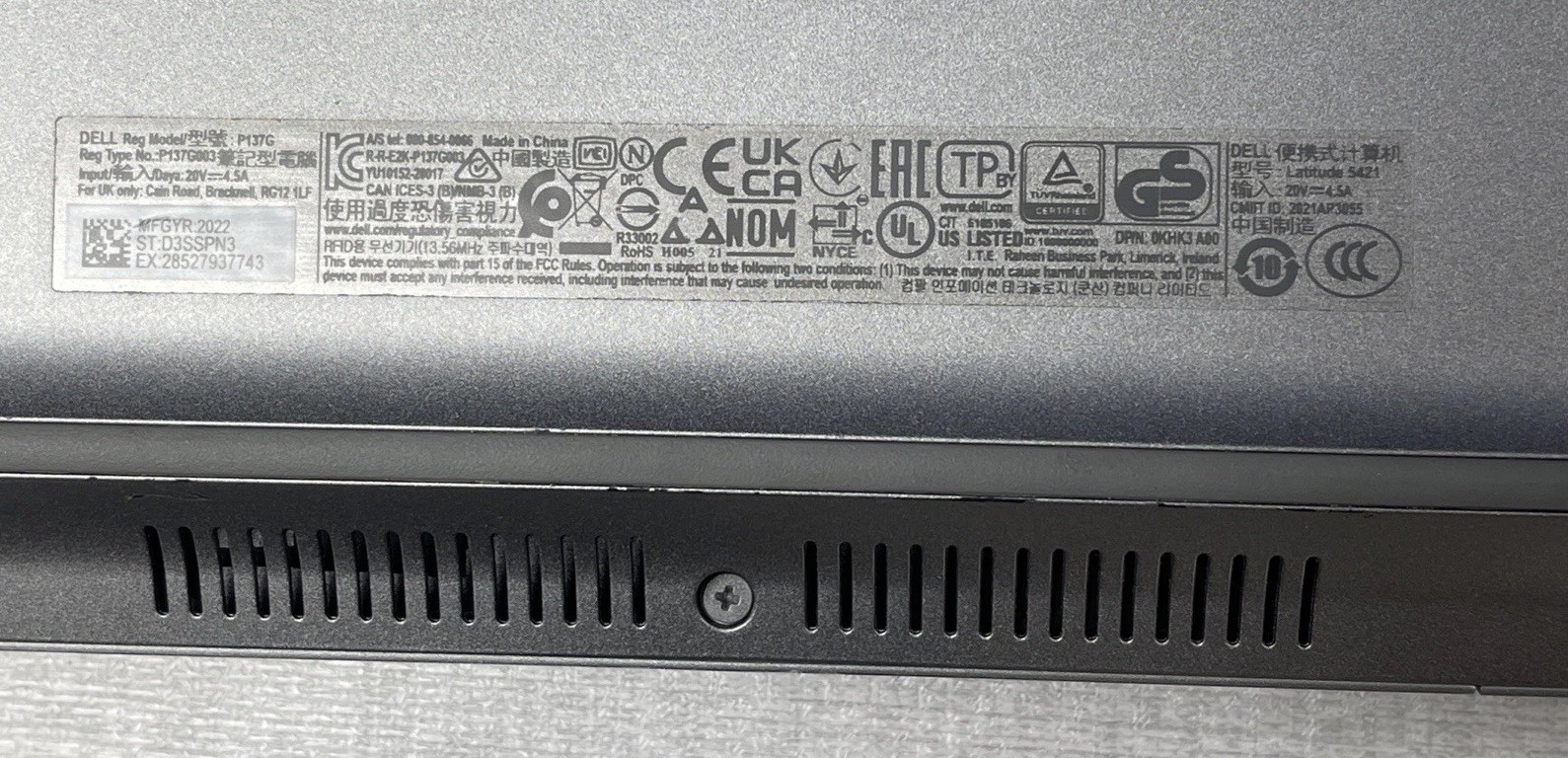 Dell Latitude 5421 Core i5-11500H 2.4 GHz 16GB RAM 256GB SSD