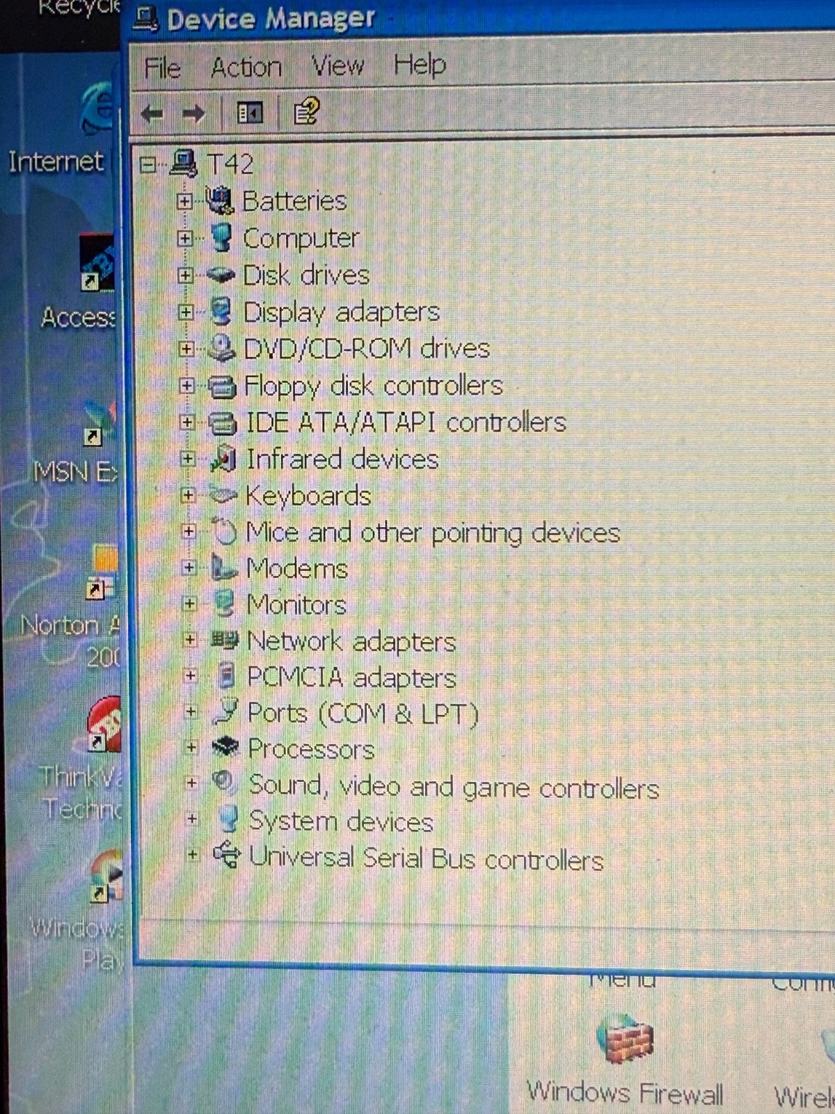 SURVIVOR! IBM Thinkpad T42 Laptop Pentium M 1.70 Ghz 512 MB RAM OEM Windows XP