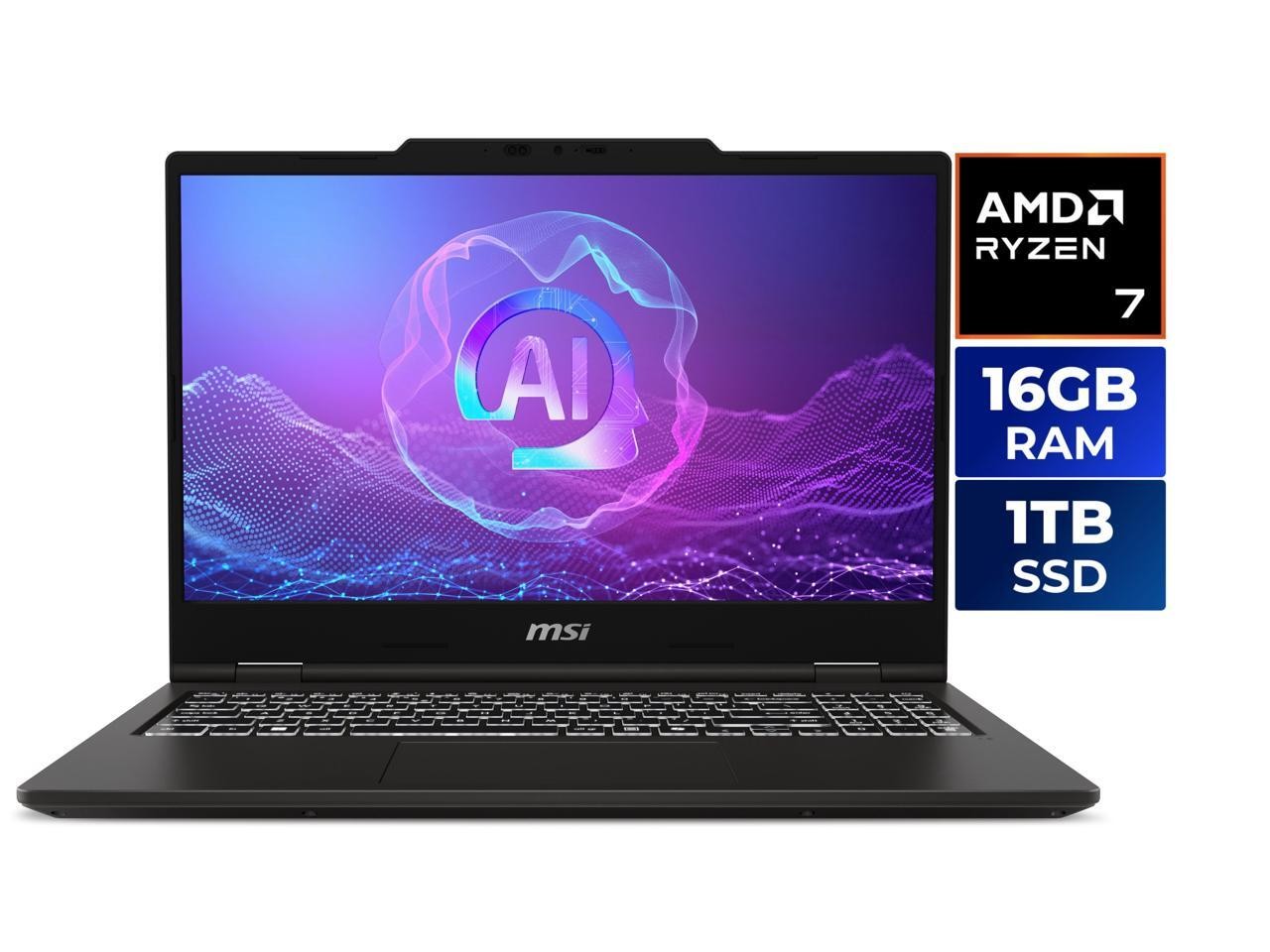MSI Venture Pro A15 AI+ 15.6″ TouchScreen Copilot+ PC Laptop – AMD Ryzen AI 7