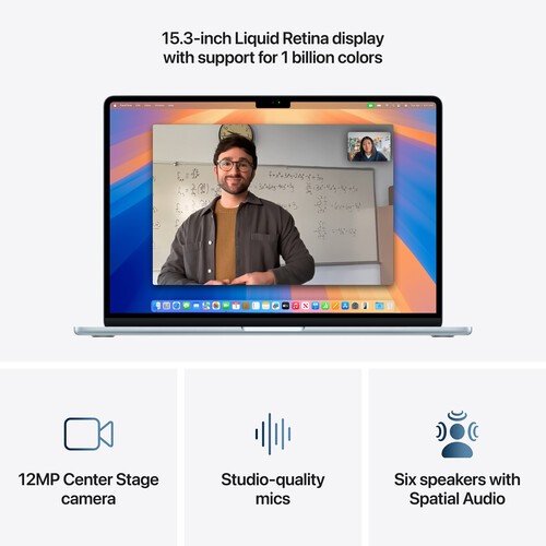 Apple MacBook Air 15″ M4 10-Core 16GB RAM 256GB SSD 2025 SKY BLUE NEW MW1H3LL/A