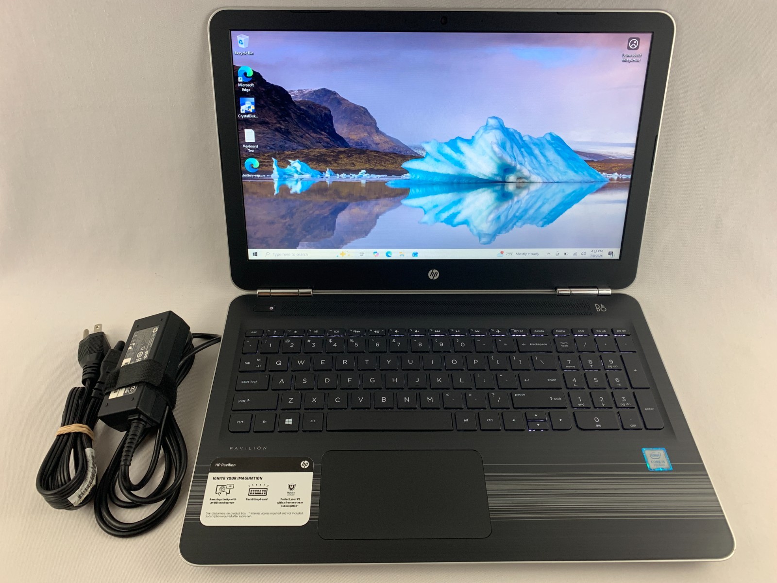 HP Pavilion 15-au123cl Laptop Intel Core i5-7200U 2.5GHz 12GB RAM 1TB HDD W10H