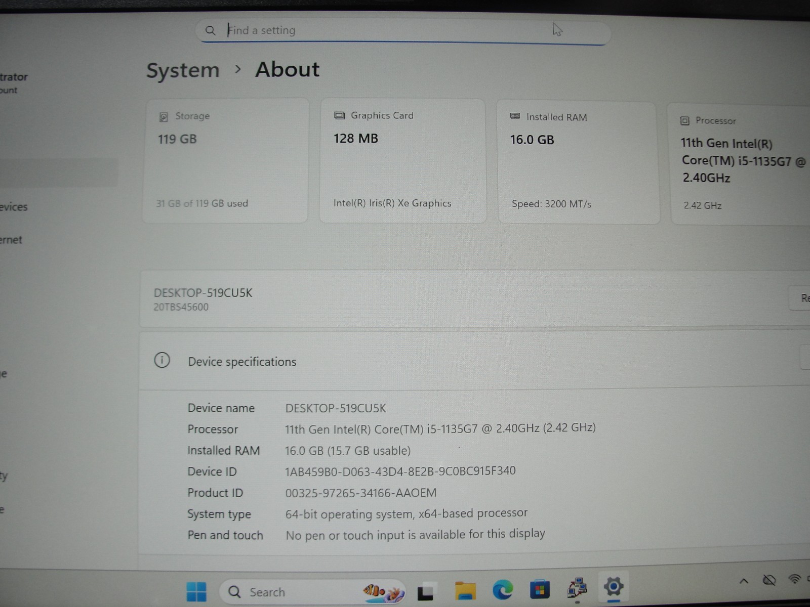 Lenovo ThinkPad T14 Gen 2 14″ FHD Intel i5-1135G7 2.4GHz 16GB RAM 128GB