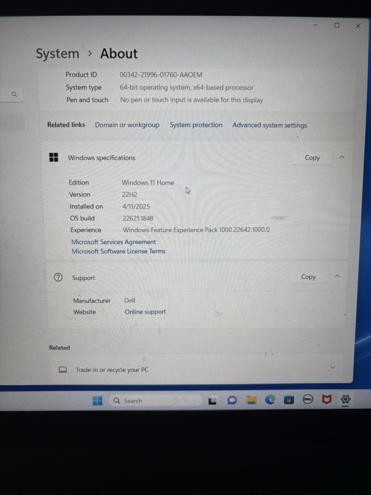 Dell Inspiron 15 3525 15.6″ Ryzen 7 5825U 16GB 256GB SSD Win11 Black