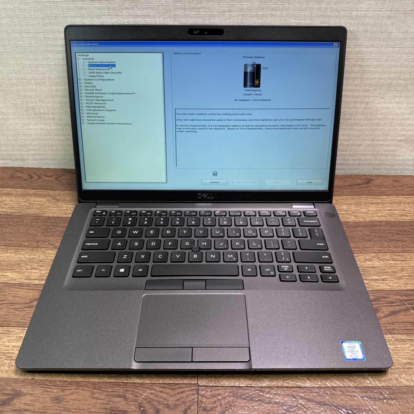 Dell Latitude 5400 14” Core i5-8365U 1.60GHz 256GB SSD 16GB RAM DDR4