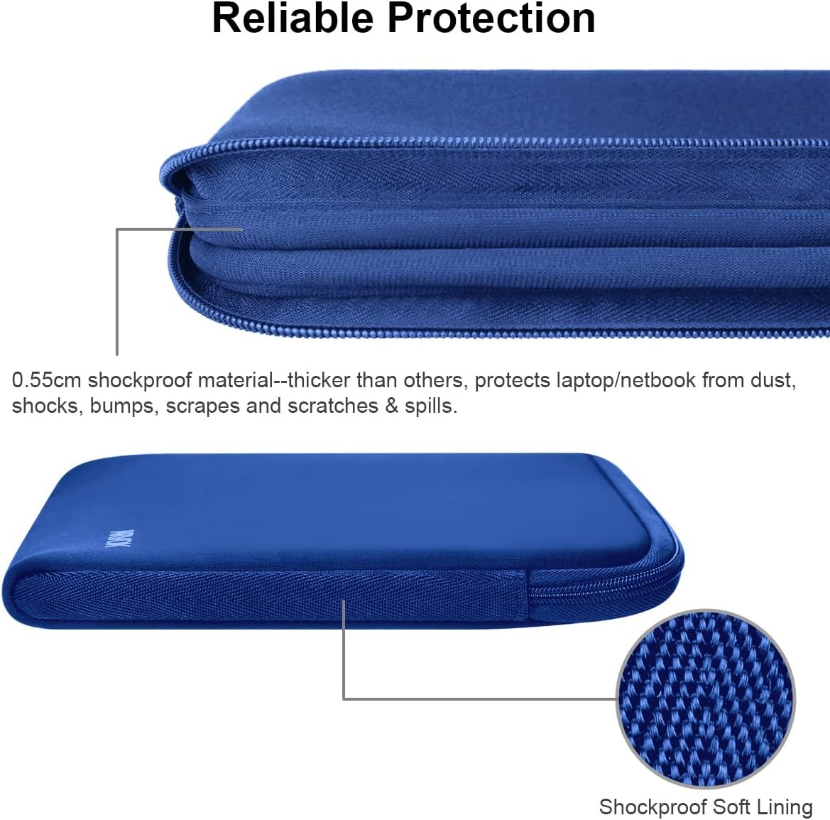 11 11.6 12 Inch Laptop Sleeve Case for MacBook Air 12, Water-Resistant Neoprene