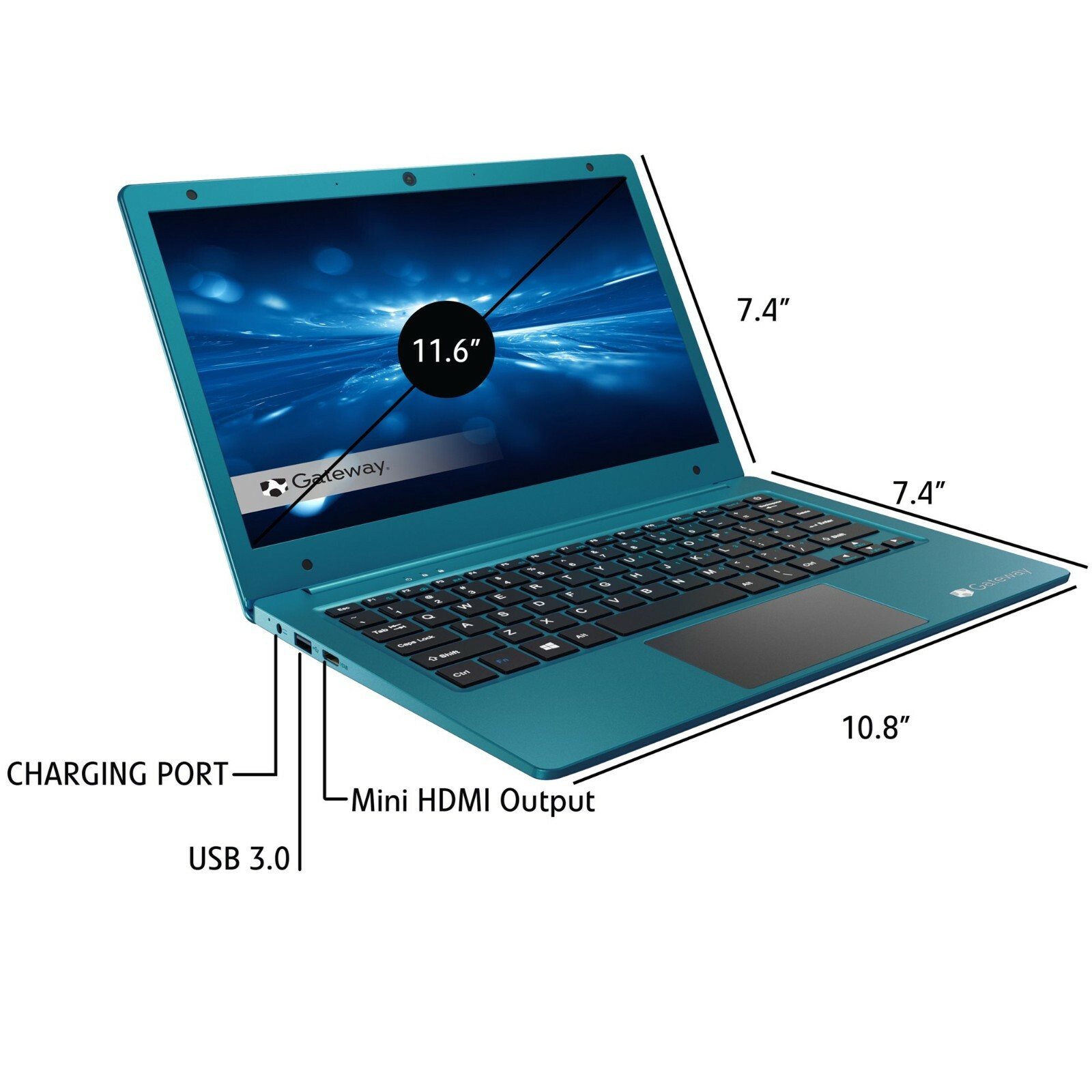 Gateway 11.6″ Ultra Slim Notebook HD Intel Dual Core 64GB eMMC 4GB RAM Micro 365